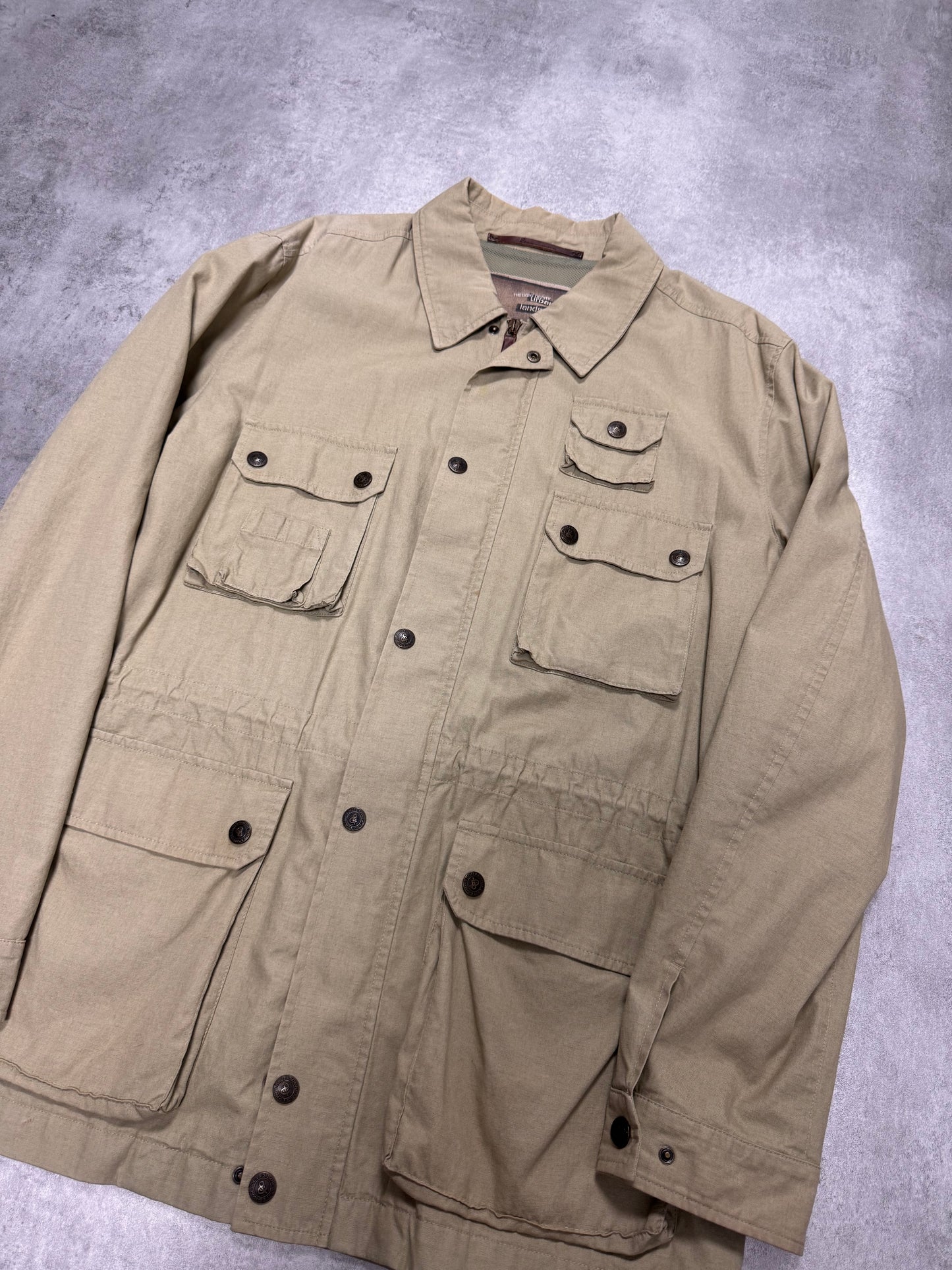 2000s Dolce & Gabbana Buttoned Multi-Pocket Beige Jacket (XL)