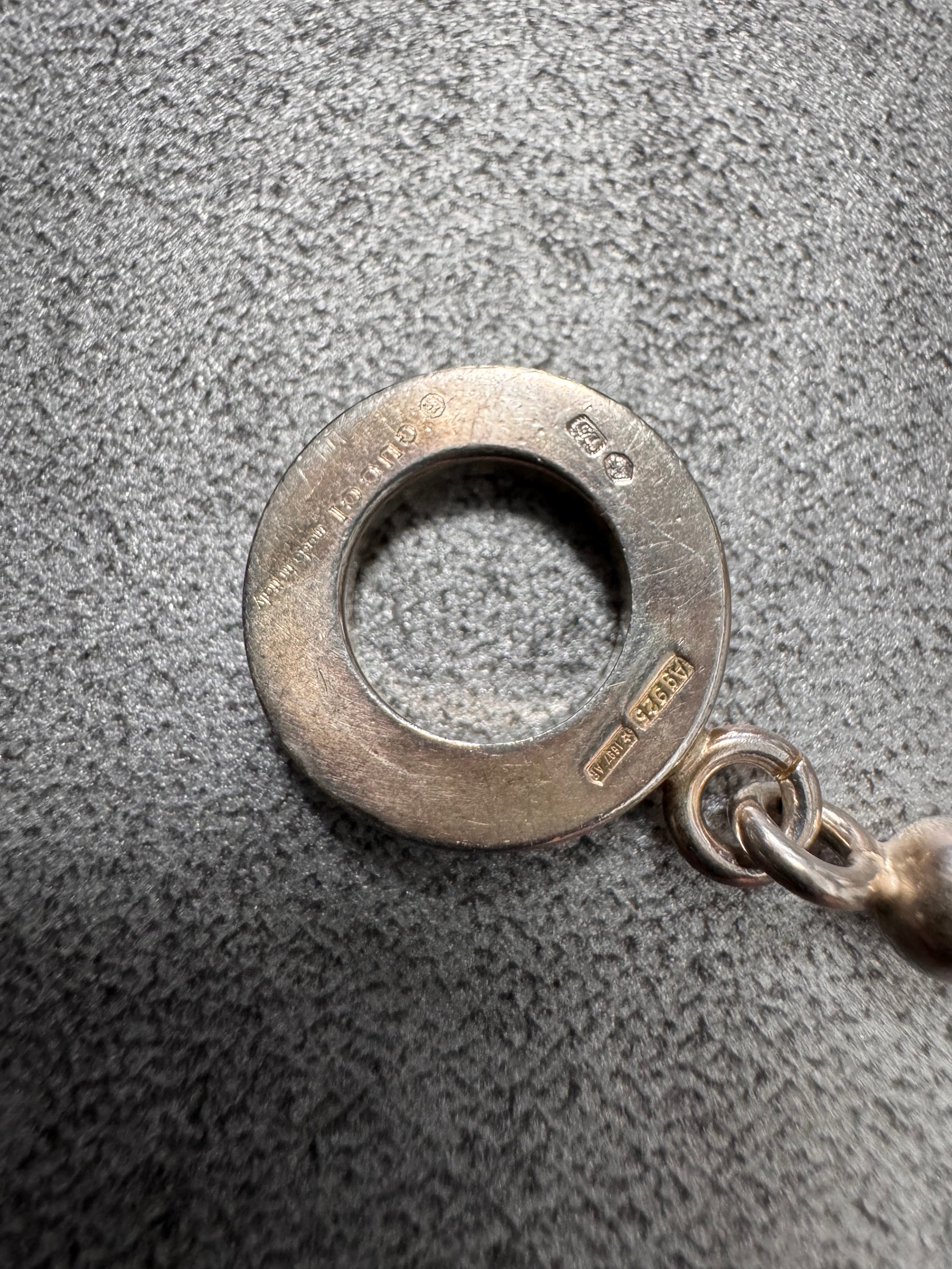 1990s Gucci Ball 925 Sterling Silver Necklace