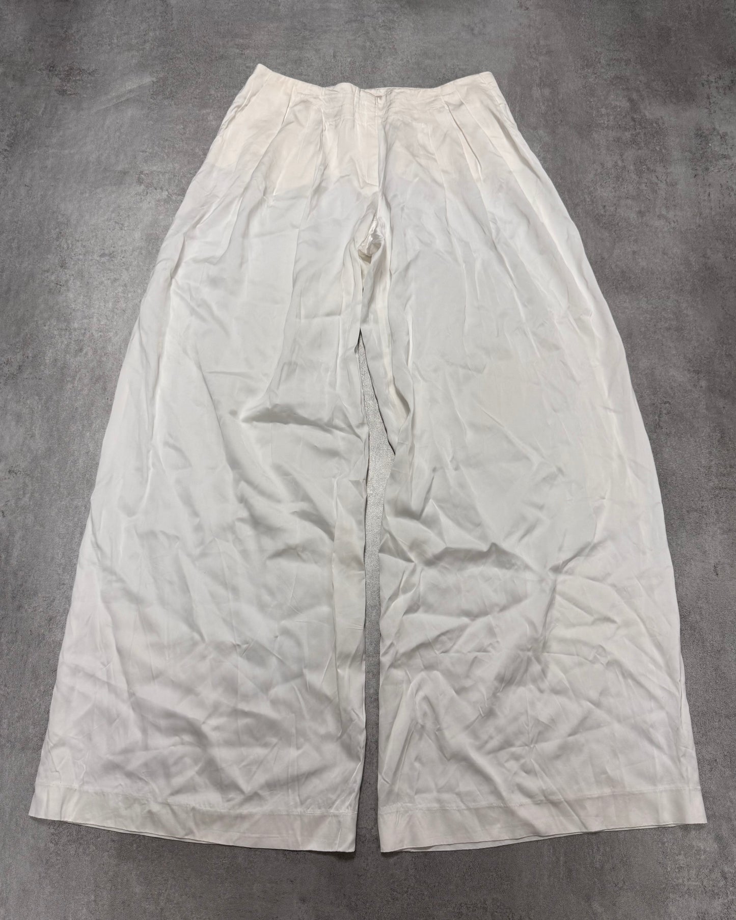 SS2005 Emporio Armani Wide Light White Pants (S)