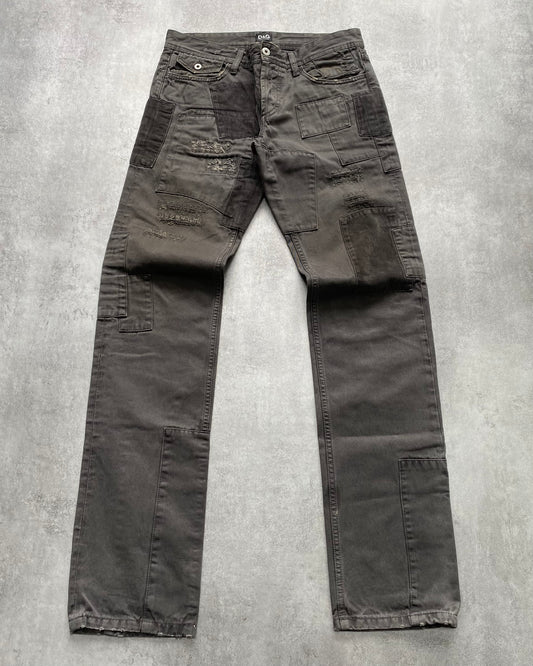 2000s Dolce & Gabbana Patches Grey Denim Jeans (M)