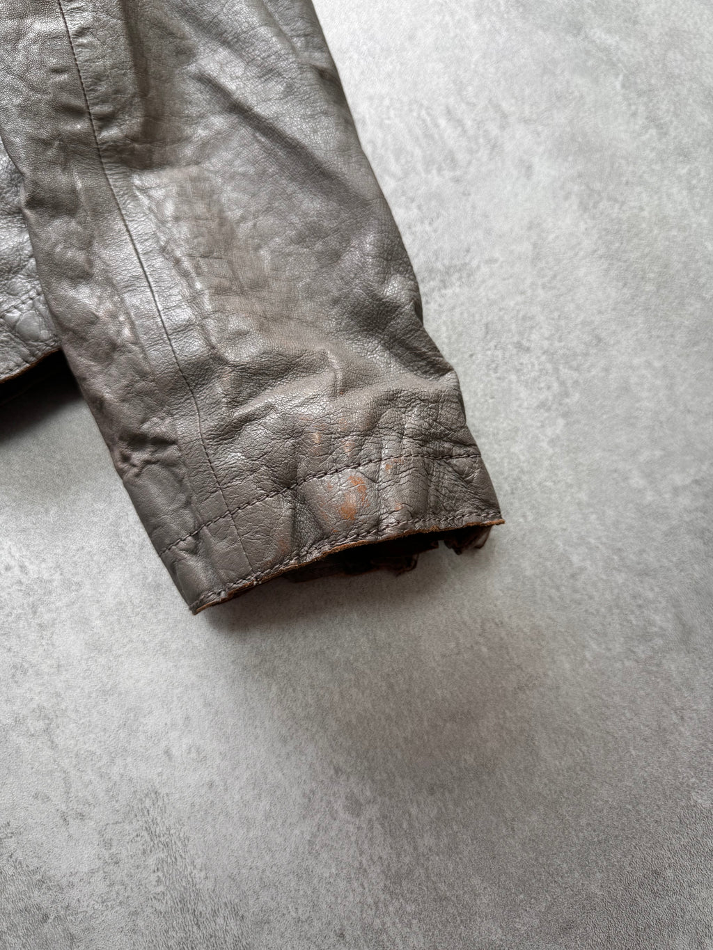 SS2012 Emporio Armani Asymmetrical Brut Leather Jacket