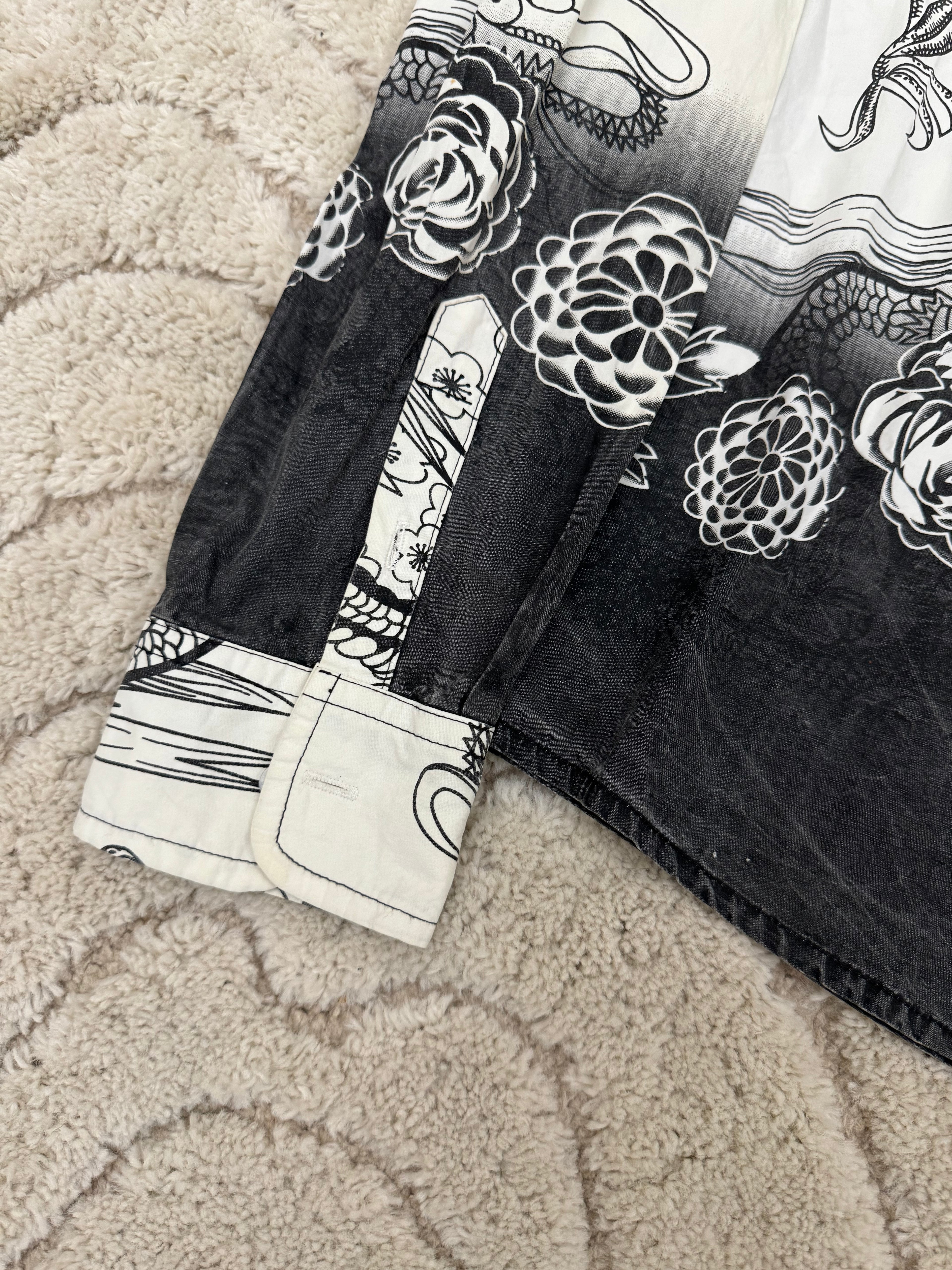 2000s Mystic Cavalli Asian Dragon Shirt