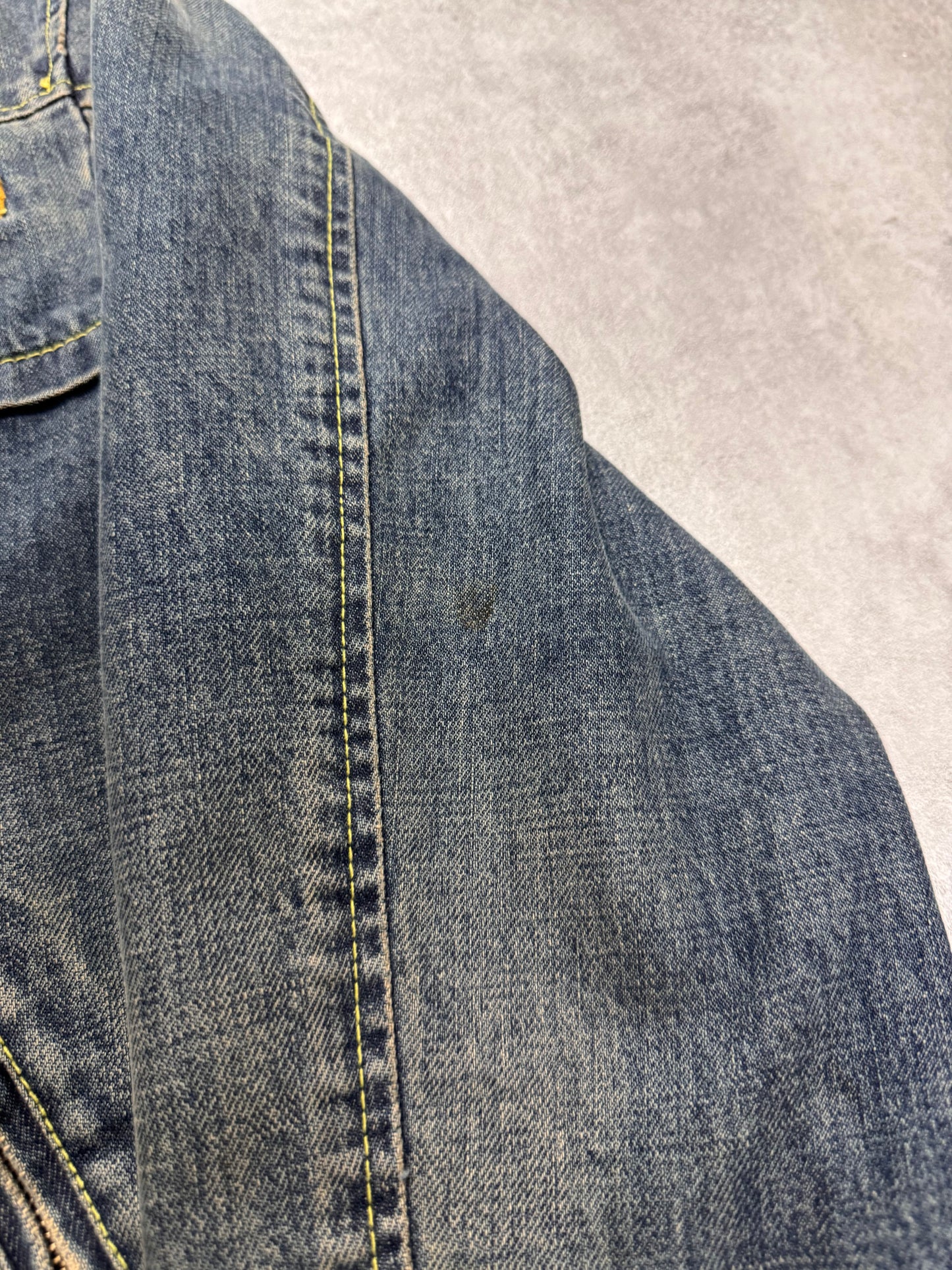 2000s Armani Structured Blue Denim Jacket (M)