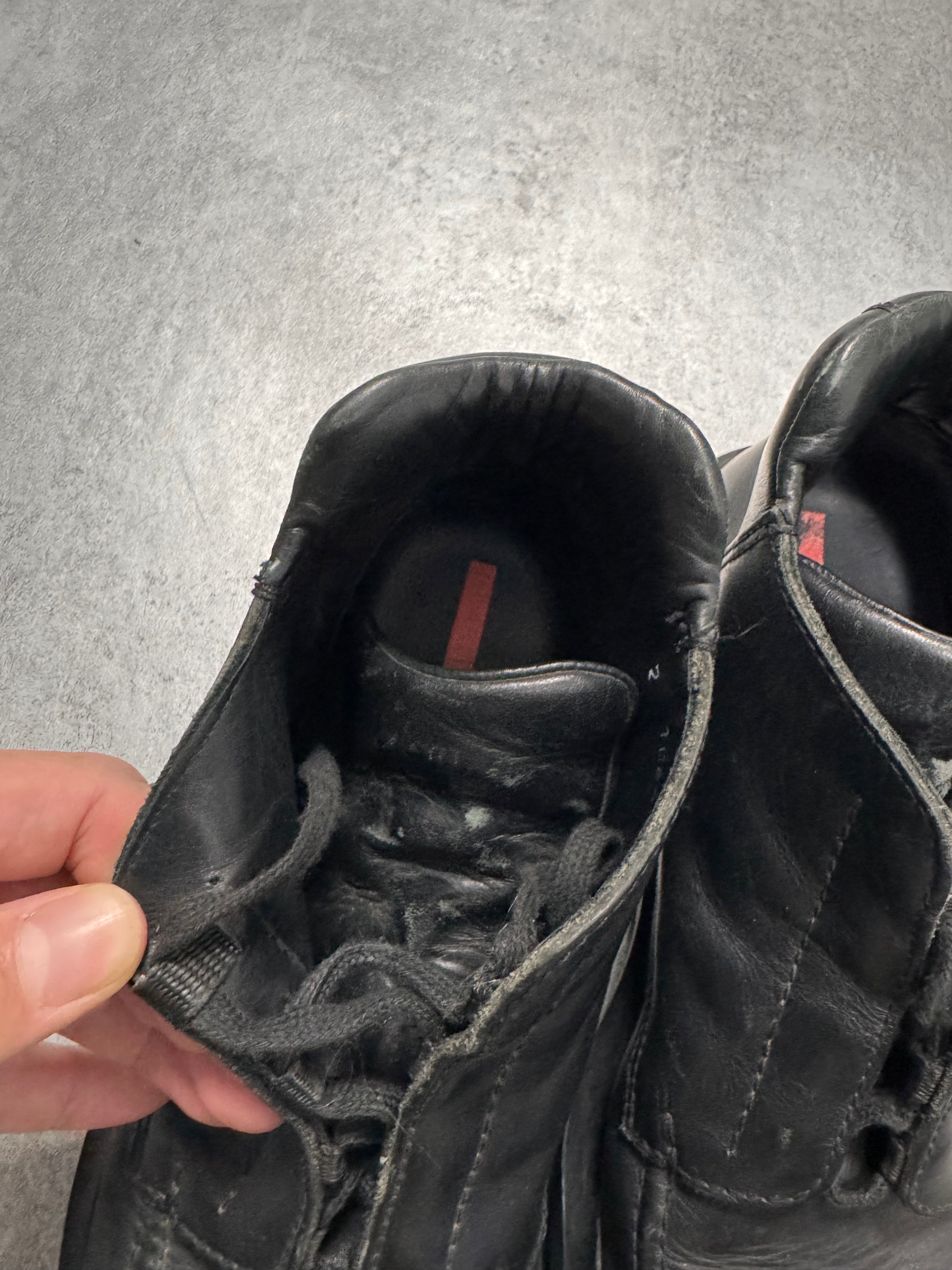 FW2000 Prada Vibram Hybrid Outdoor Black Leather Shoes
