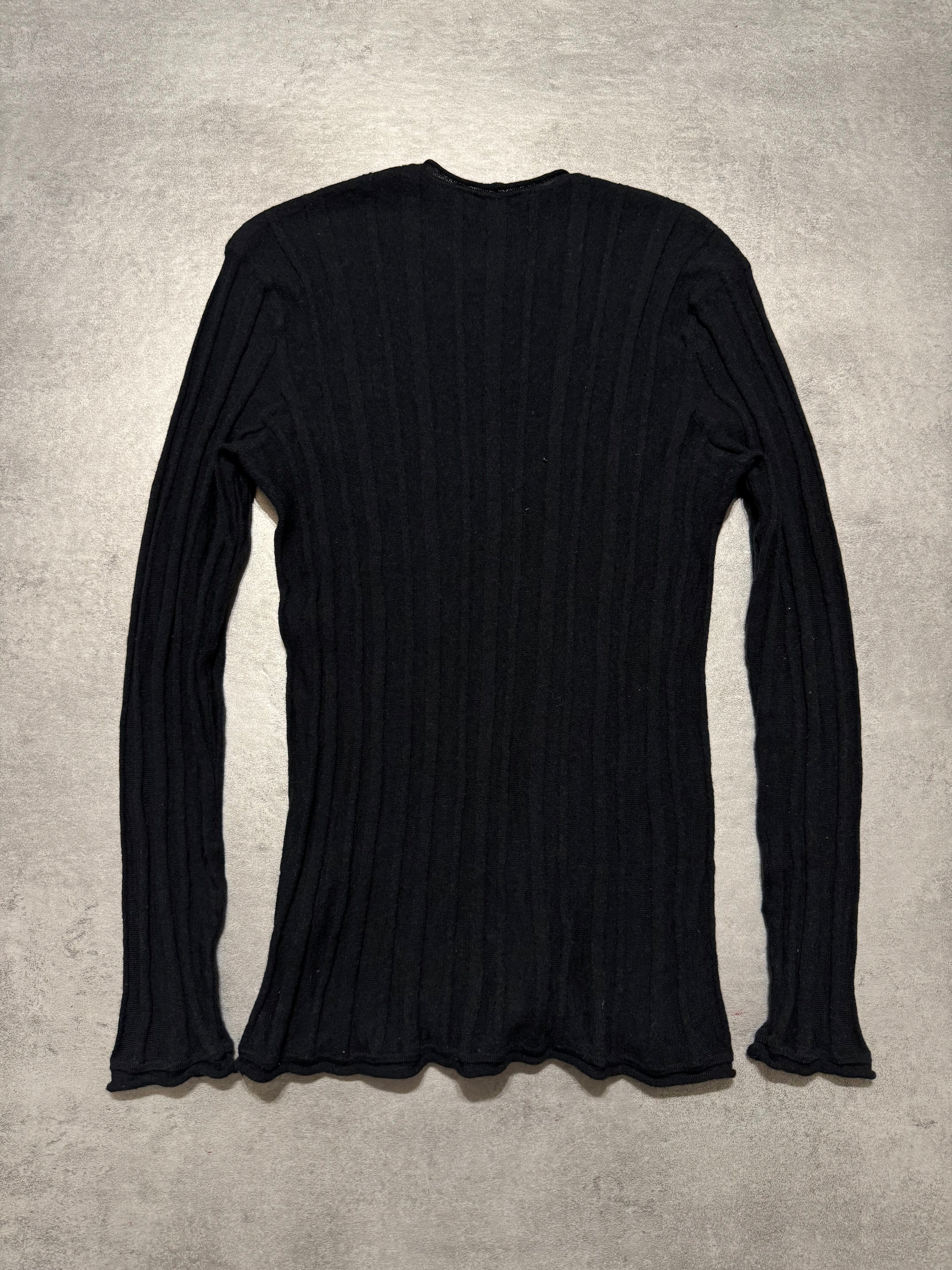 2000s Emporio Armani Black Wool Sweater