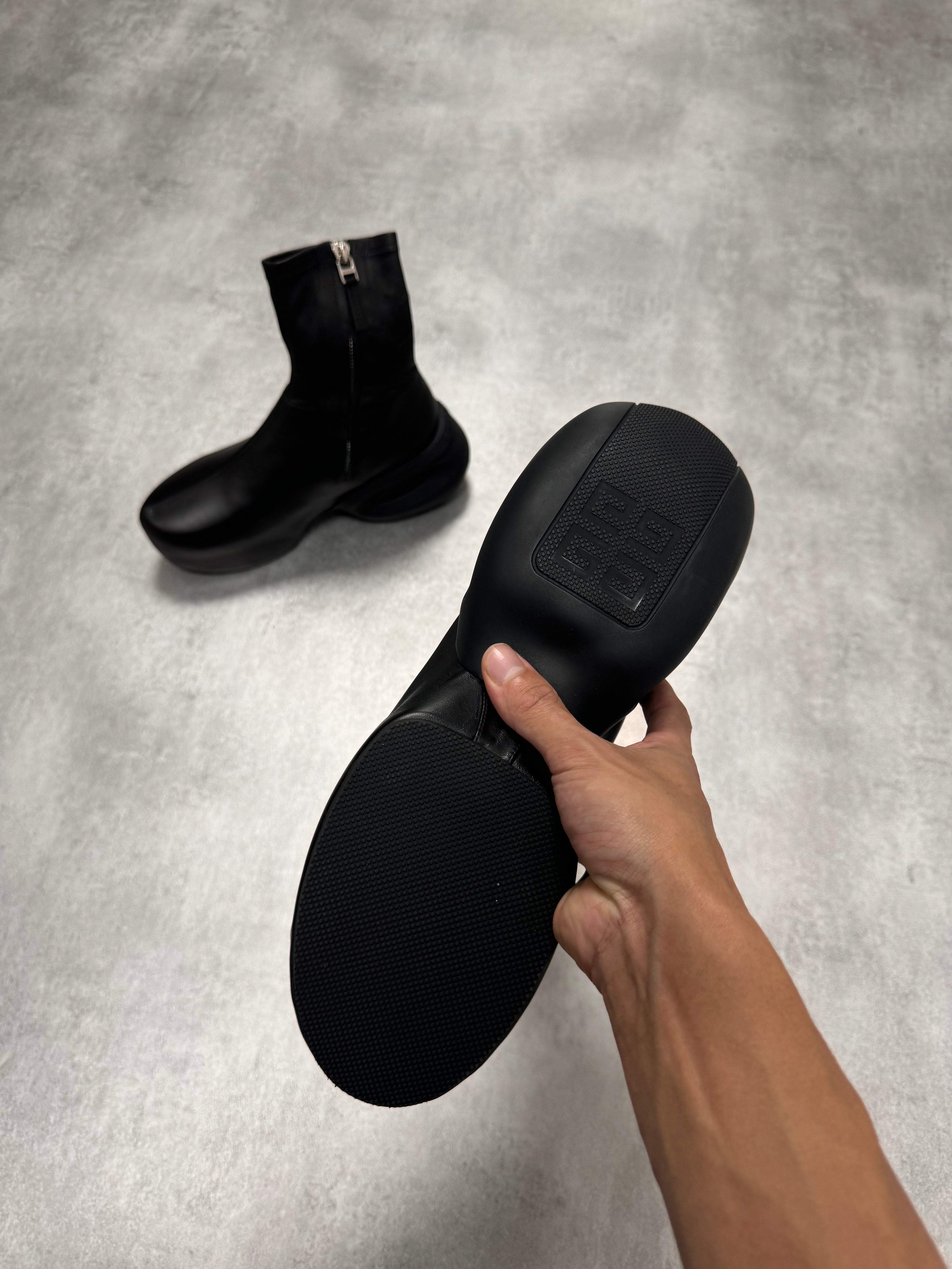 Givenchy G Clog Black Lambskin Ankle Boots