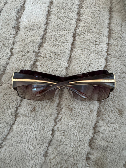 1990s Prada Google Golden Sunglasses