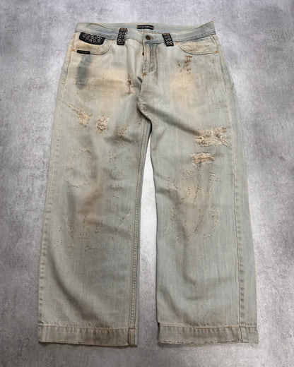 SS2006 Dolce & Gabbana Burn Rockstar Denim Jeans (M/L)