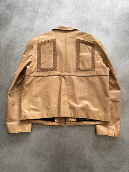 SS2012 Dolce & Gabbana Revolution Sand Leather Jacket (L/XL)