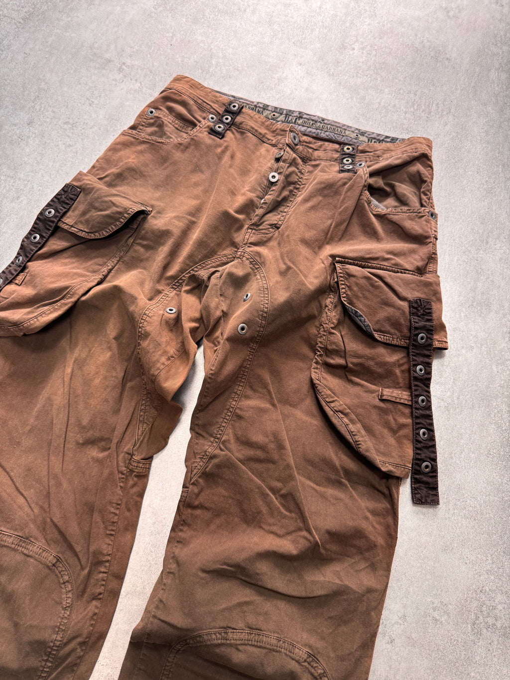SS2004 Dolce & Gabbana Parachute Cargo Brown Pants