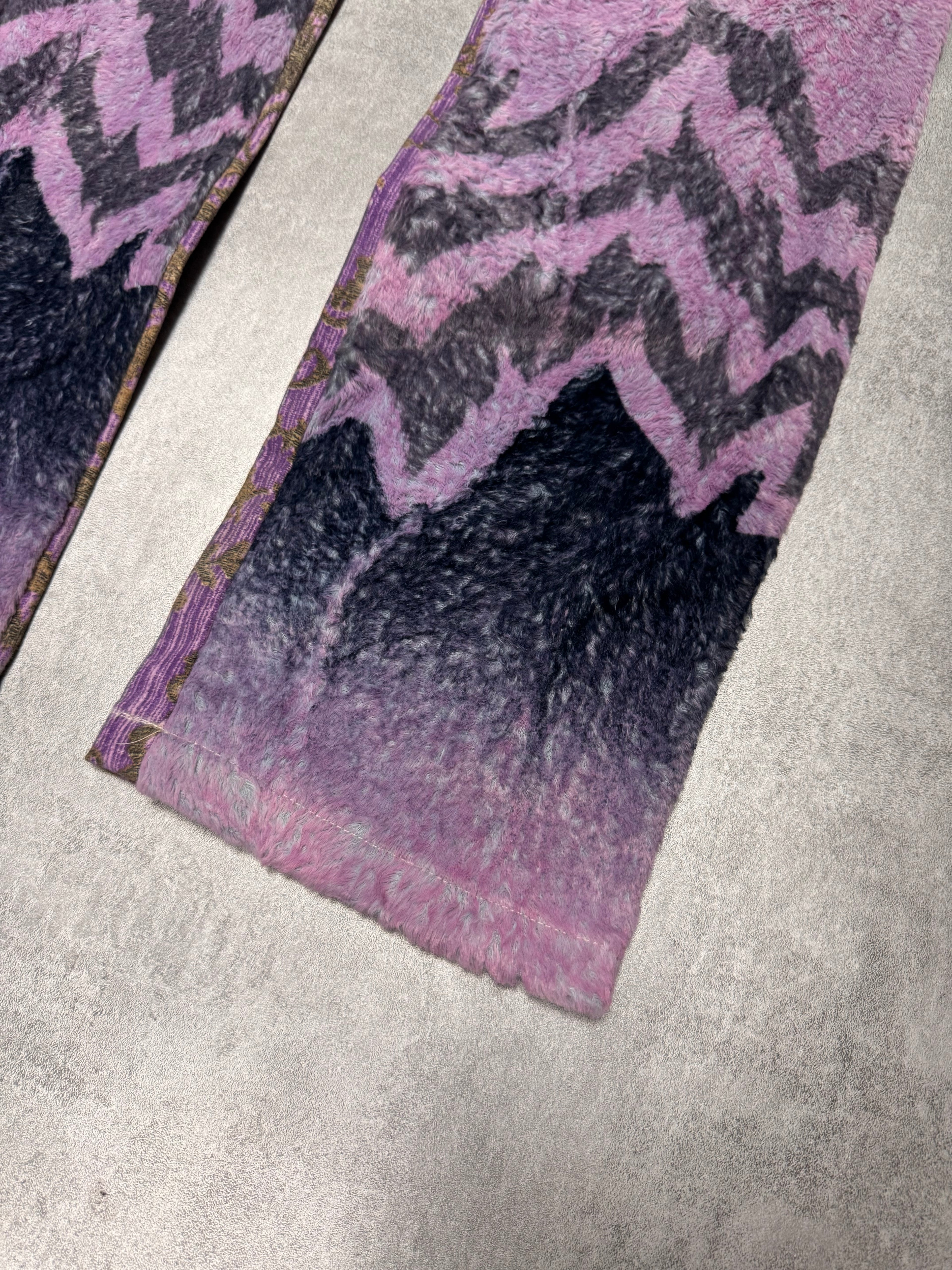 SS2005 Just Cavalli Fur Mountain Peninsula Purple Pink Pants
