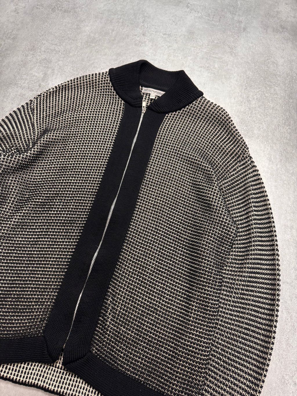 1990s Emporio Armani Bicolor Zip-Up