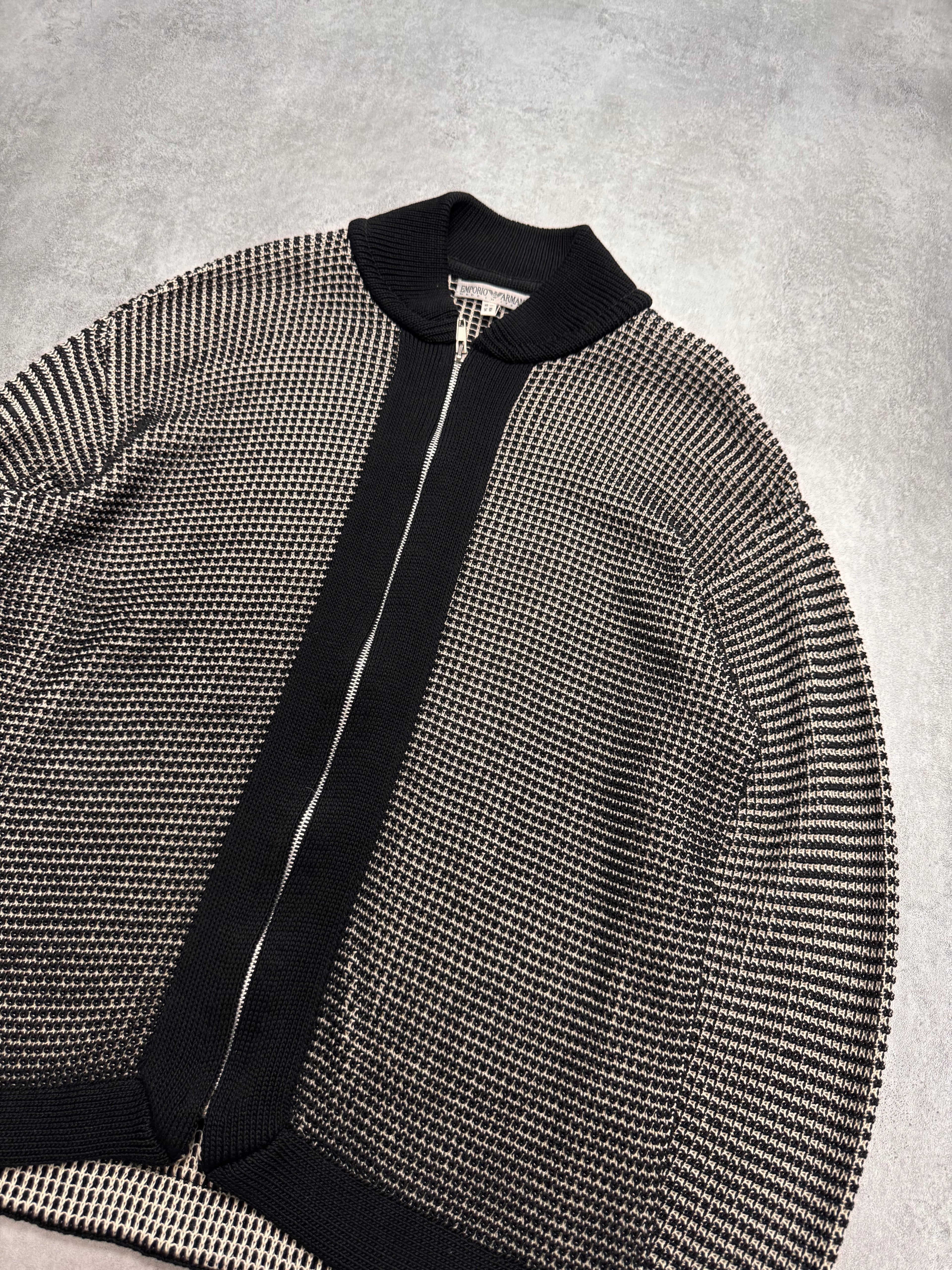 1990s Emporio Armani Bicolor Zip-Up