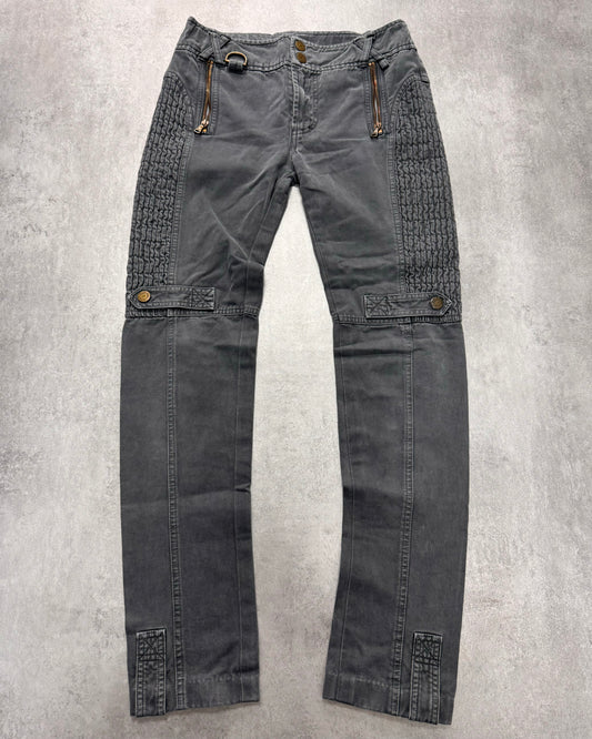 2000s Dolce & Gabbana Slim Technical Grey Denim Jeans (XS)