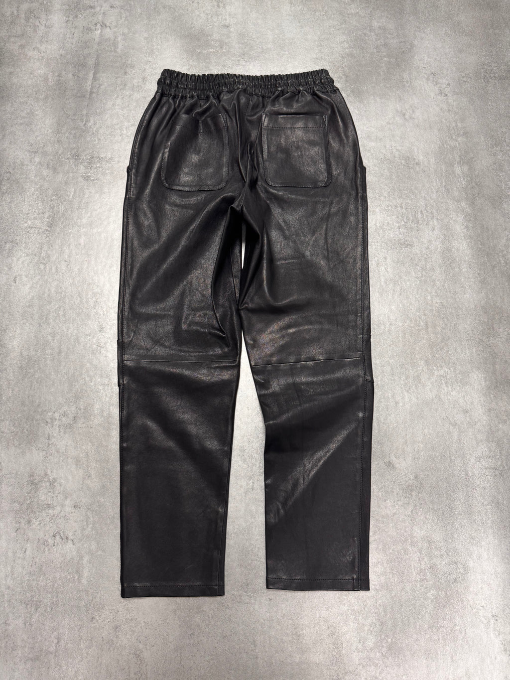 SS2016 Emporio Armani Black Leather Pants