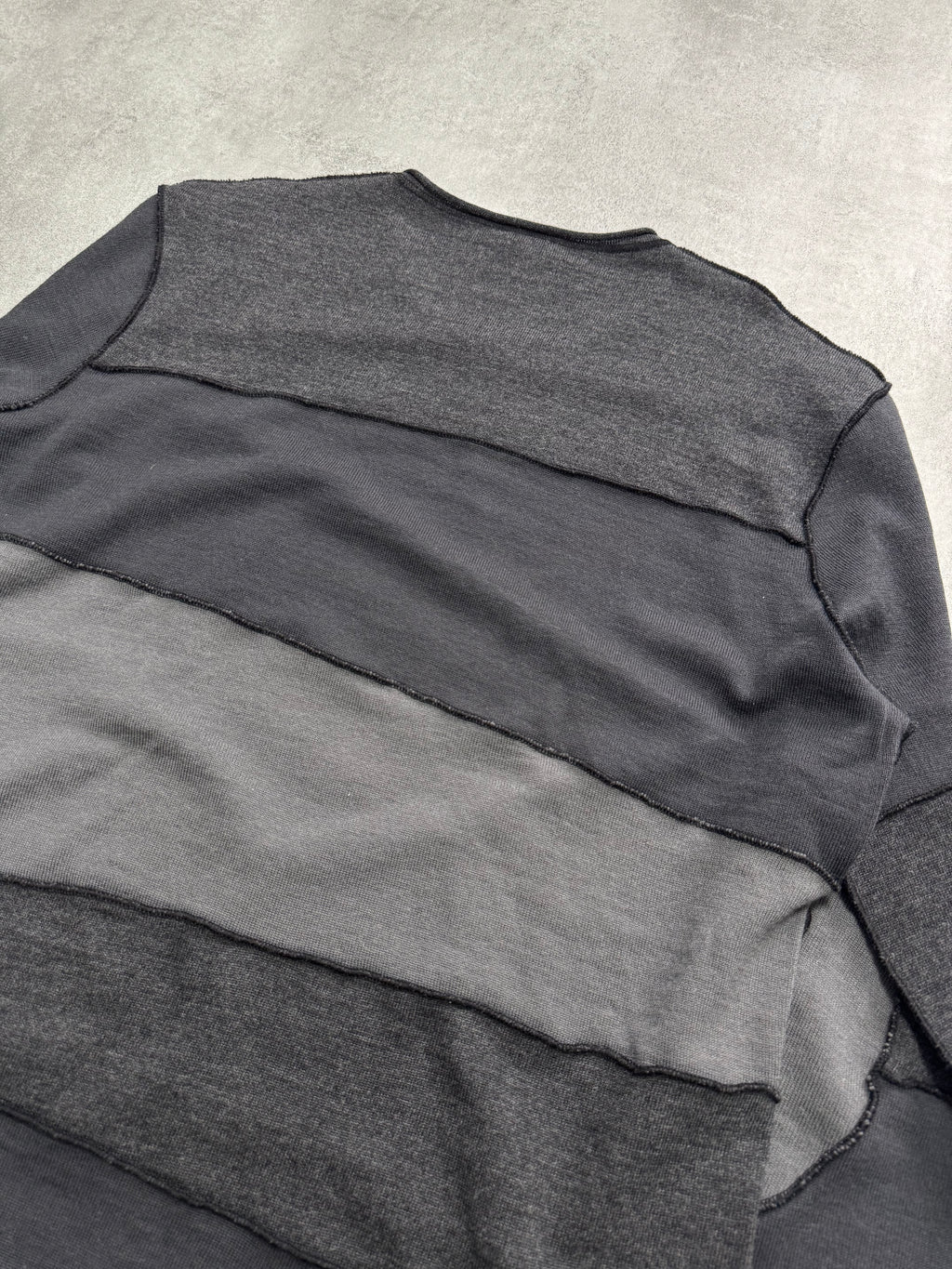 2000s Kenzo Patchworks Wool Grey Sweater