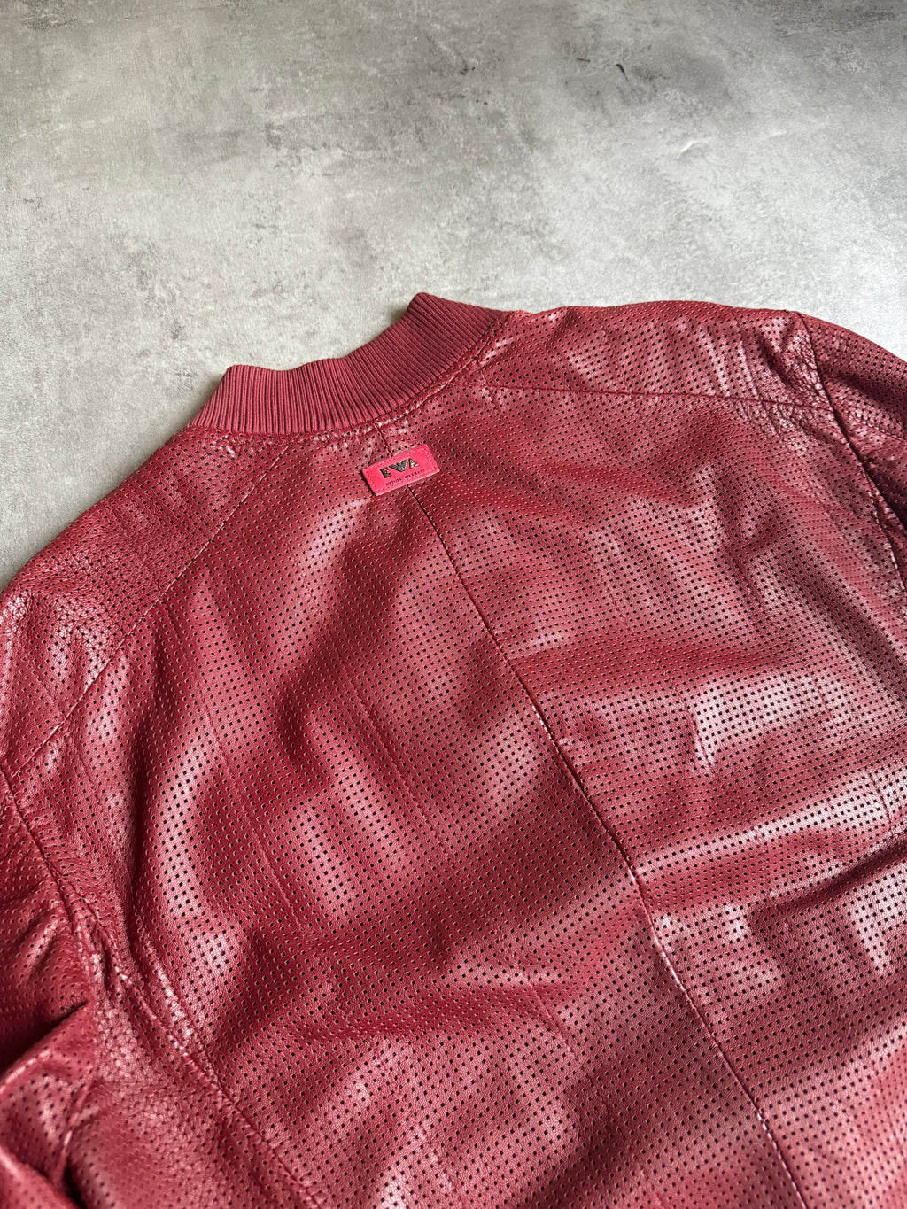 SS2010 Emporio Armani Red Lamb Leather Pure Italian Jacket (M) - 9