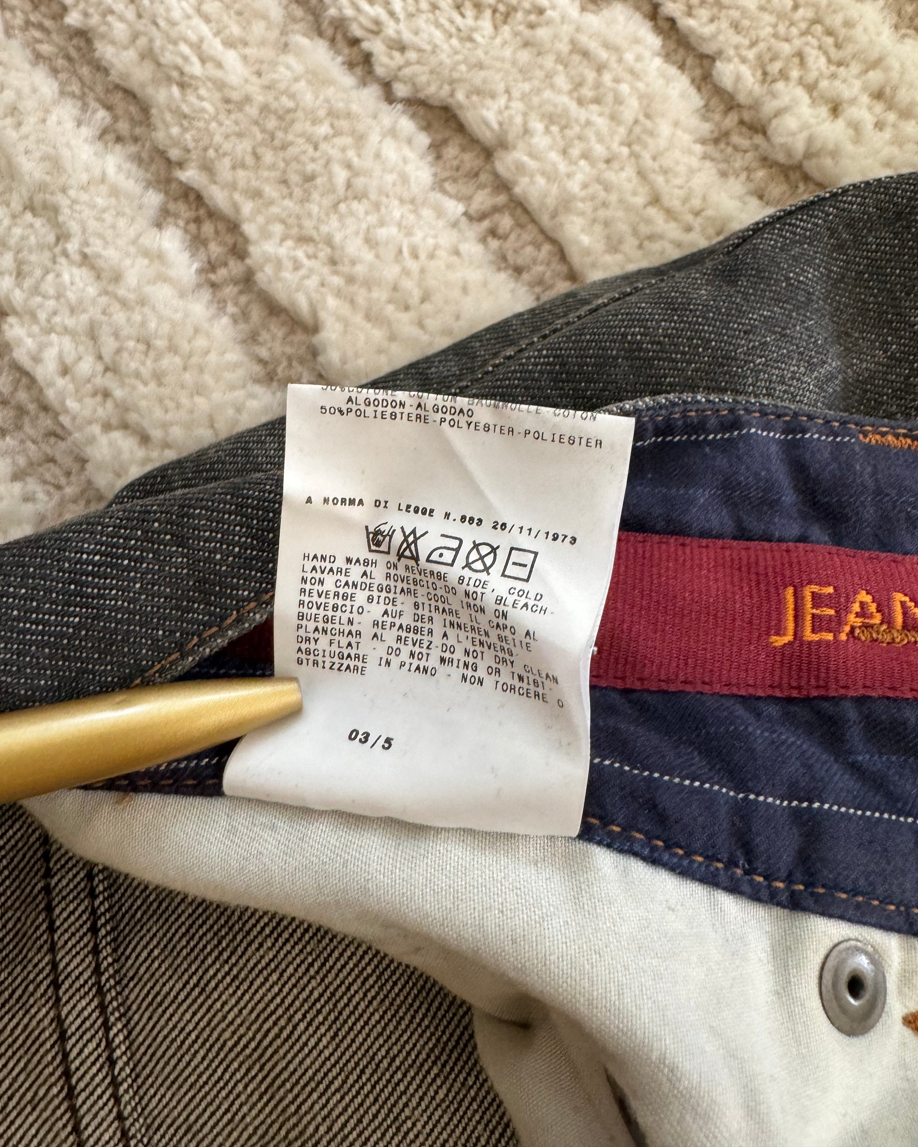 AW03 Dolce & Gabbana Double-Waisted Faded Baggy Jeans (L)