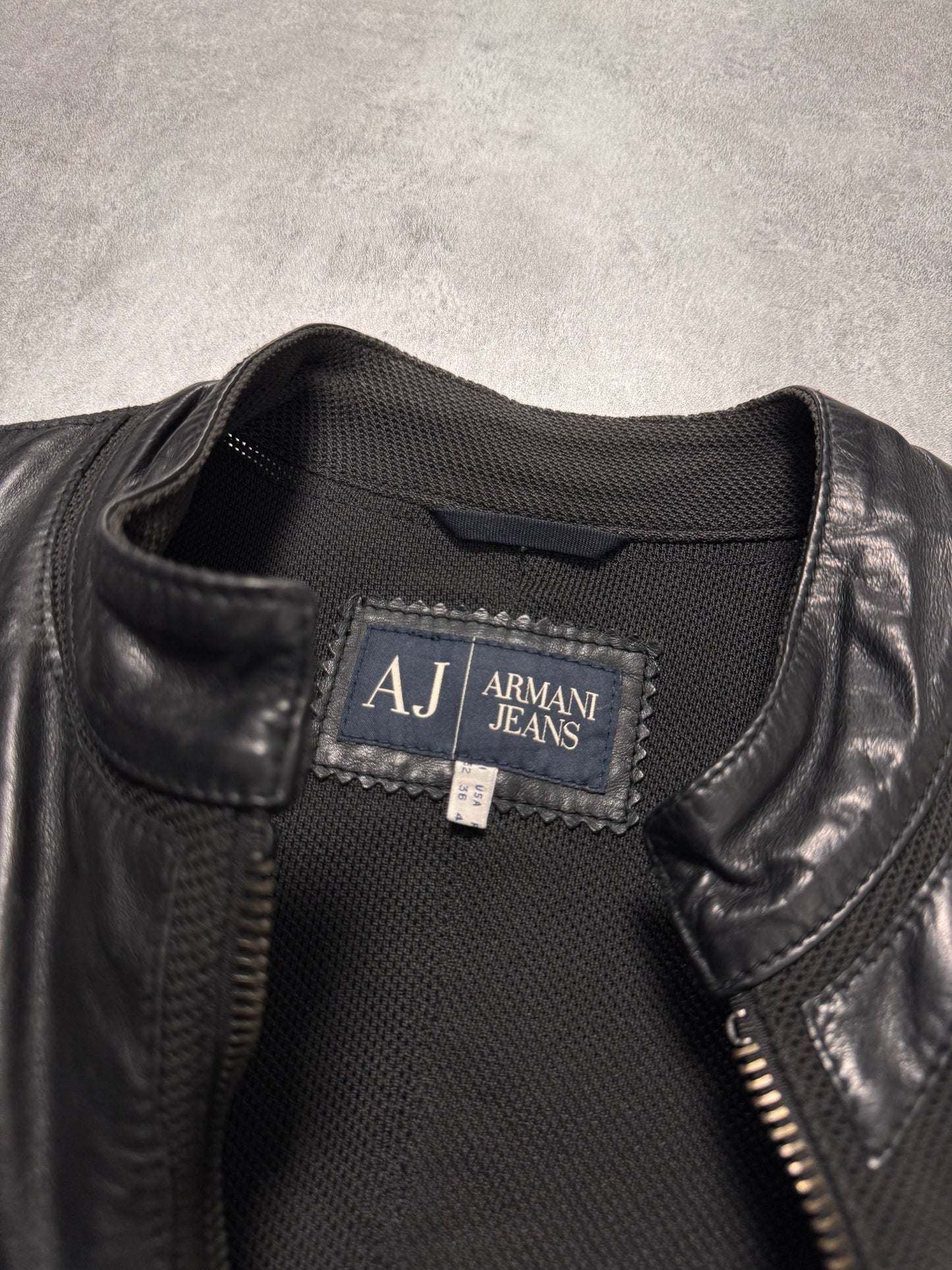 2000s Armani Spy Technical Hybrid Leather Jacket (M/L)