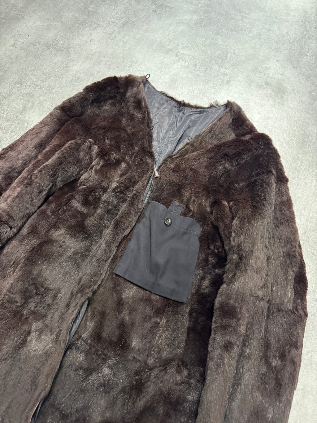 Giorgio Armani Brown Fur Under Jacket
