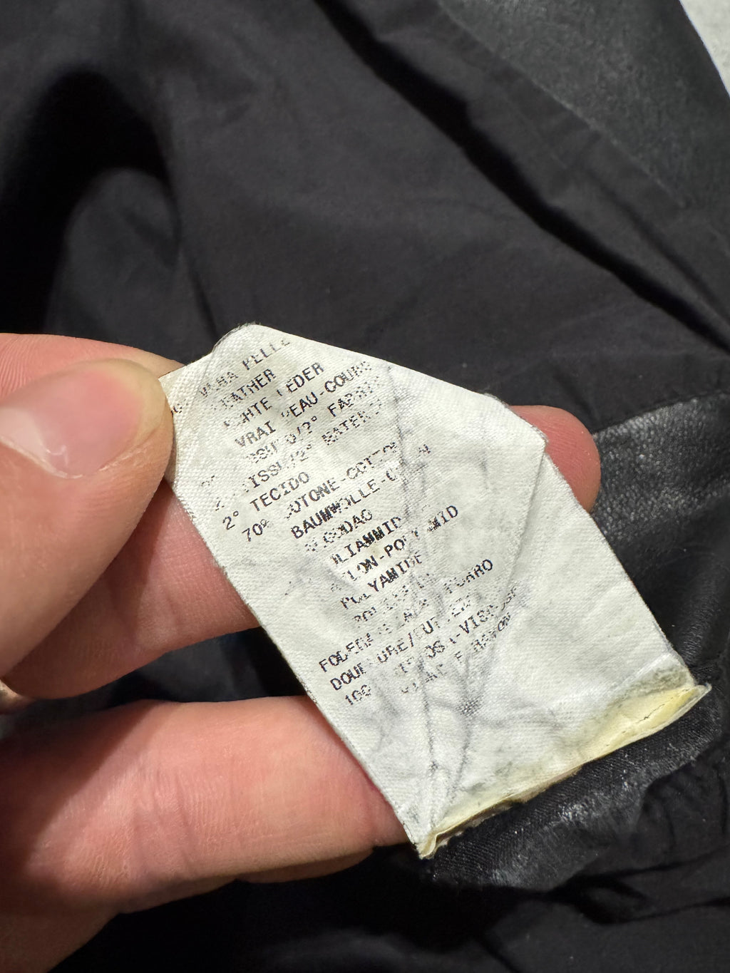 AW2005 Emporio Armani Biker Black Leather Jacket