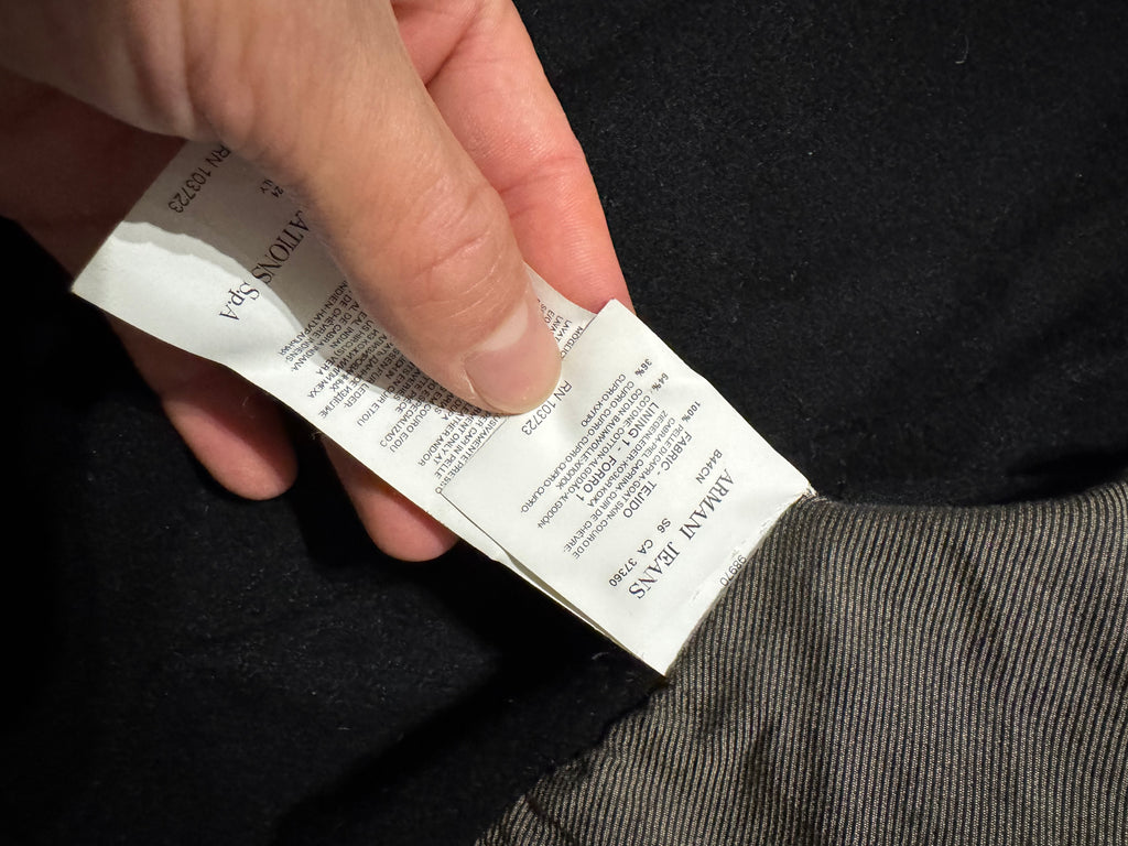 2000s Armani Faded Brown Leather Jacket