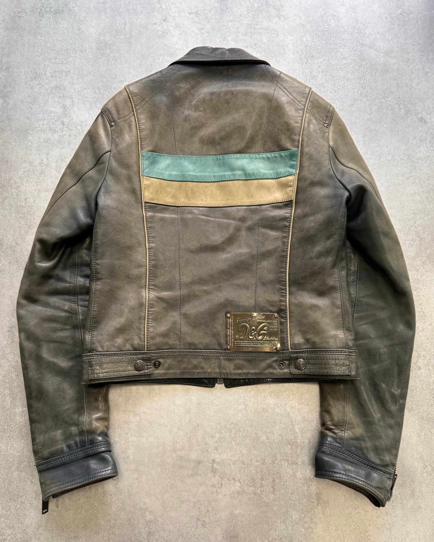 AW2004 Dolce & Gabbana Hot Racer Leather Jacket (S)