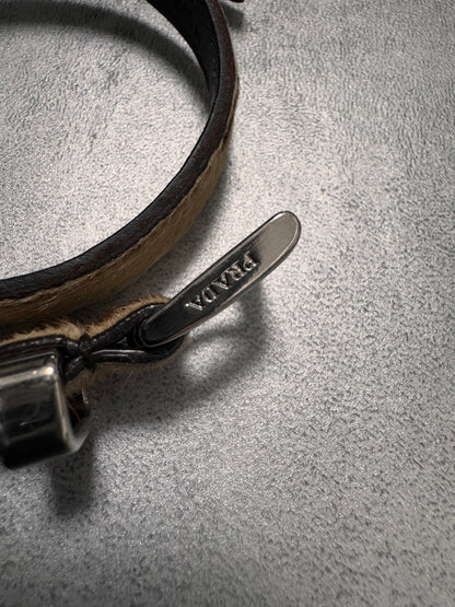 Prada Cow Pony Hair Leather Bracelet (OS)