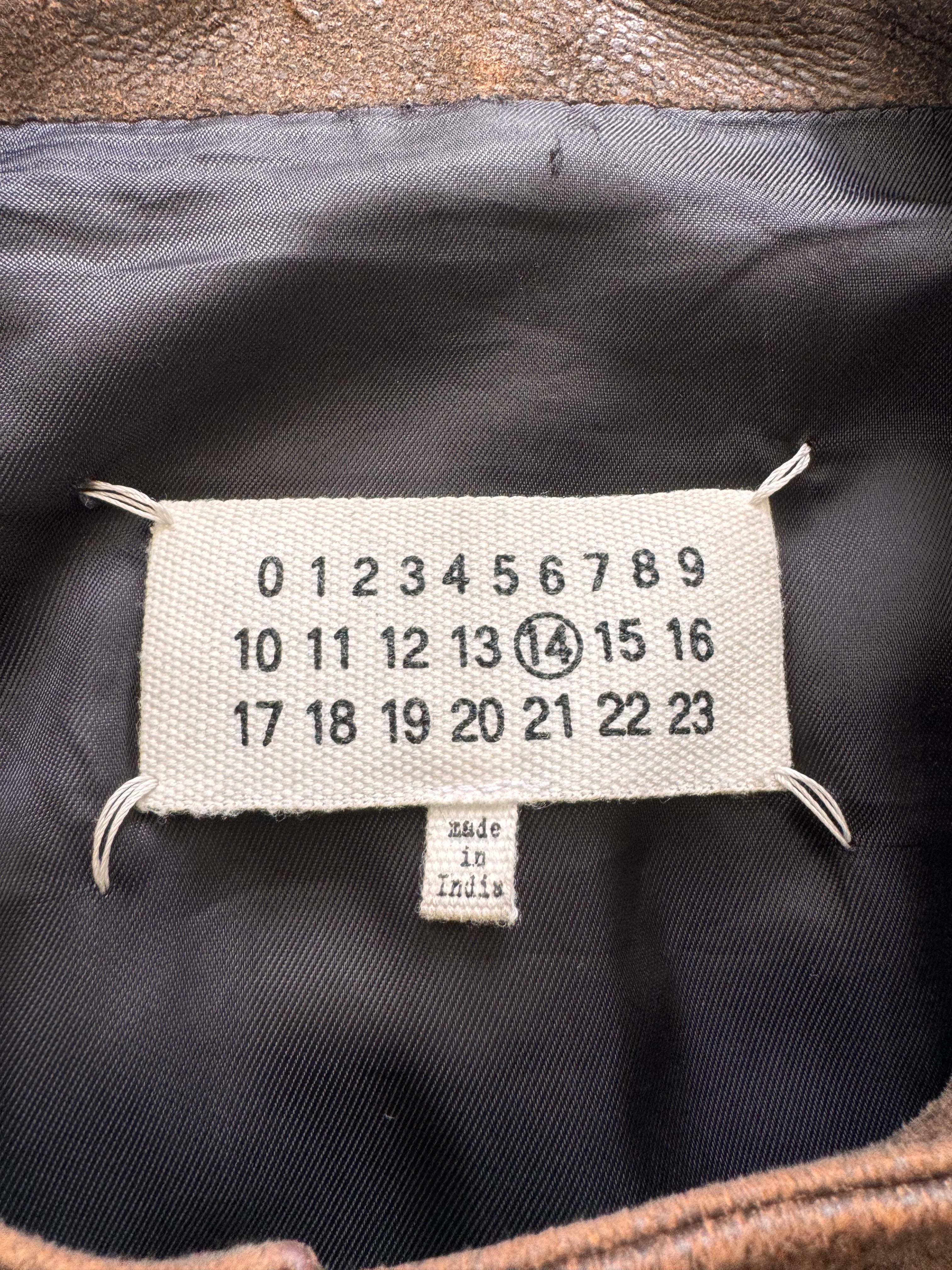 SS2017 Maison Margiela 5-Zip Biker Faded Leather Jacket