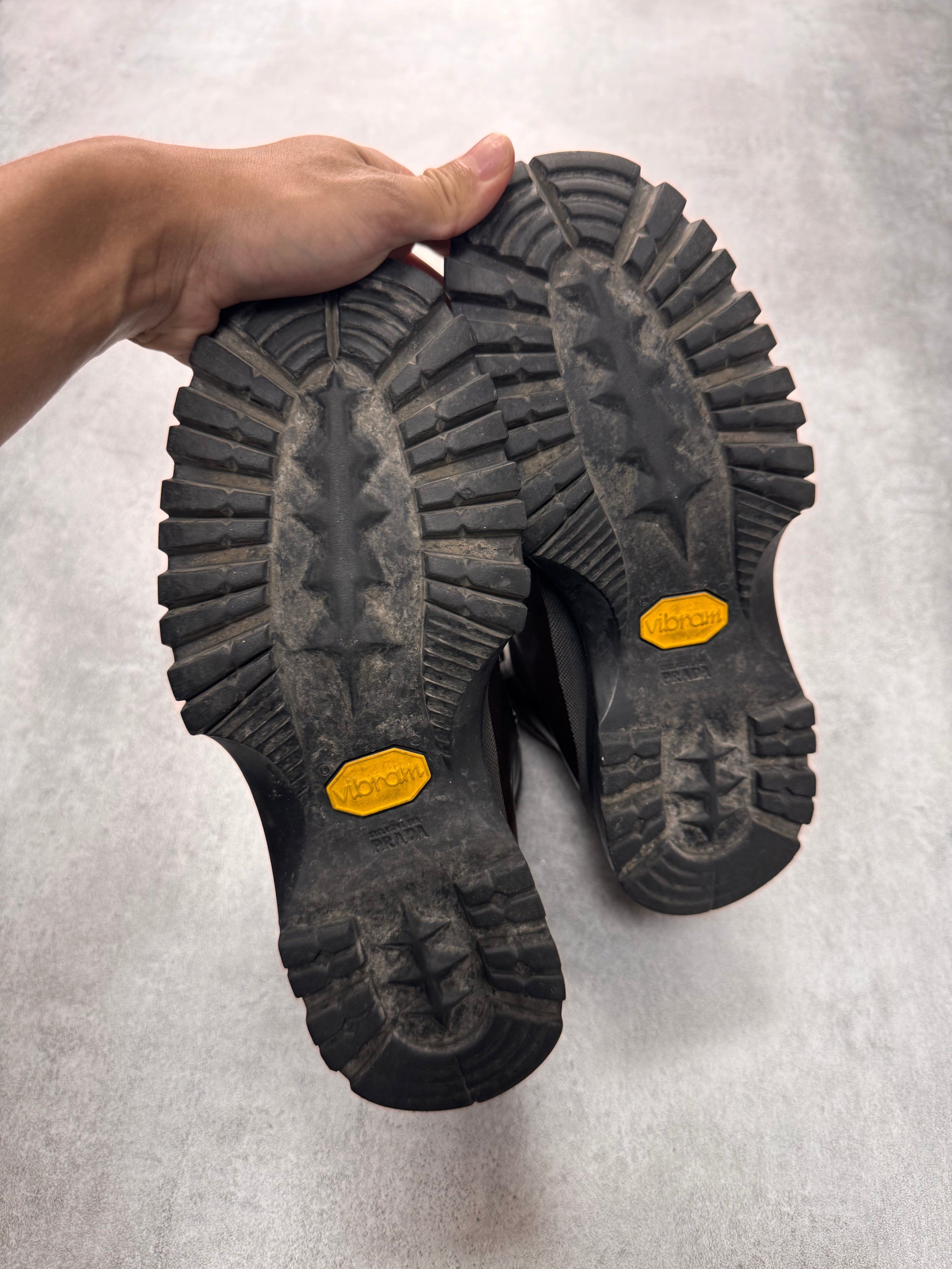 FW1999 Prada Brown Leather Hiking Boots