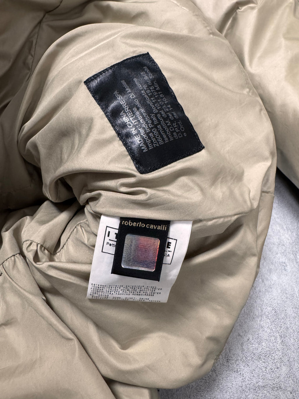 1990s Roberto Cavalli Parachute Bondage Puffer Jacket