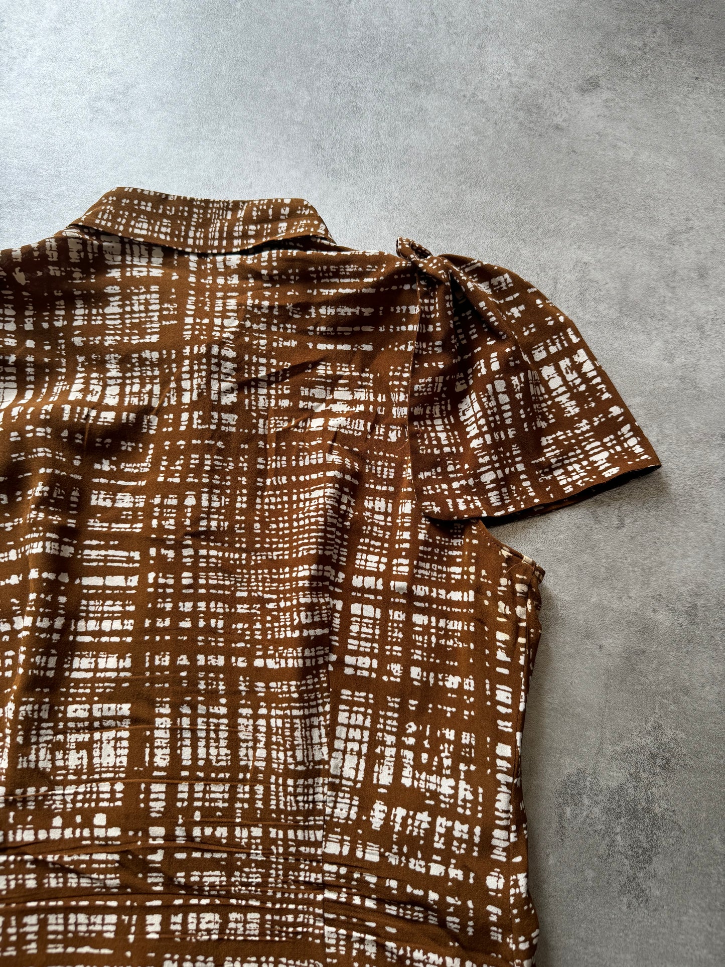 SS1996 Prada Silk Brown Blouse Shirt (XS) - 4