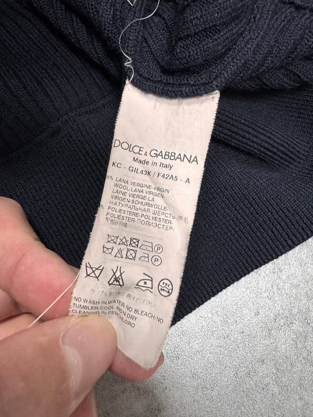 2000s Dolce & Gabbana Minimalist Navy Zip-Up