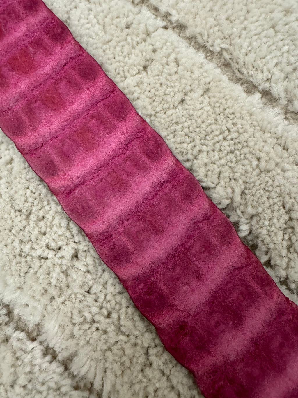 SS2005 Roberto Cavalli 亮粉色鳄鱼皮腰带