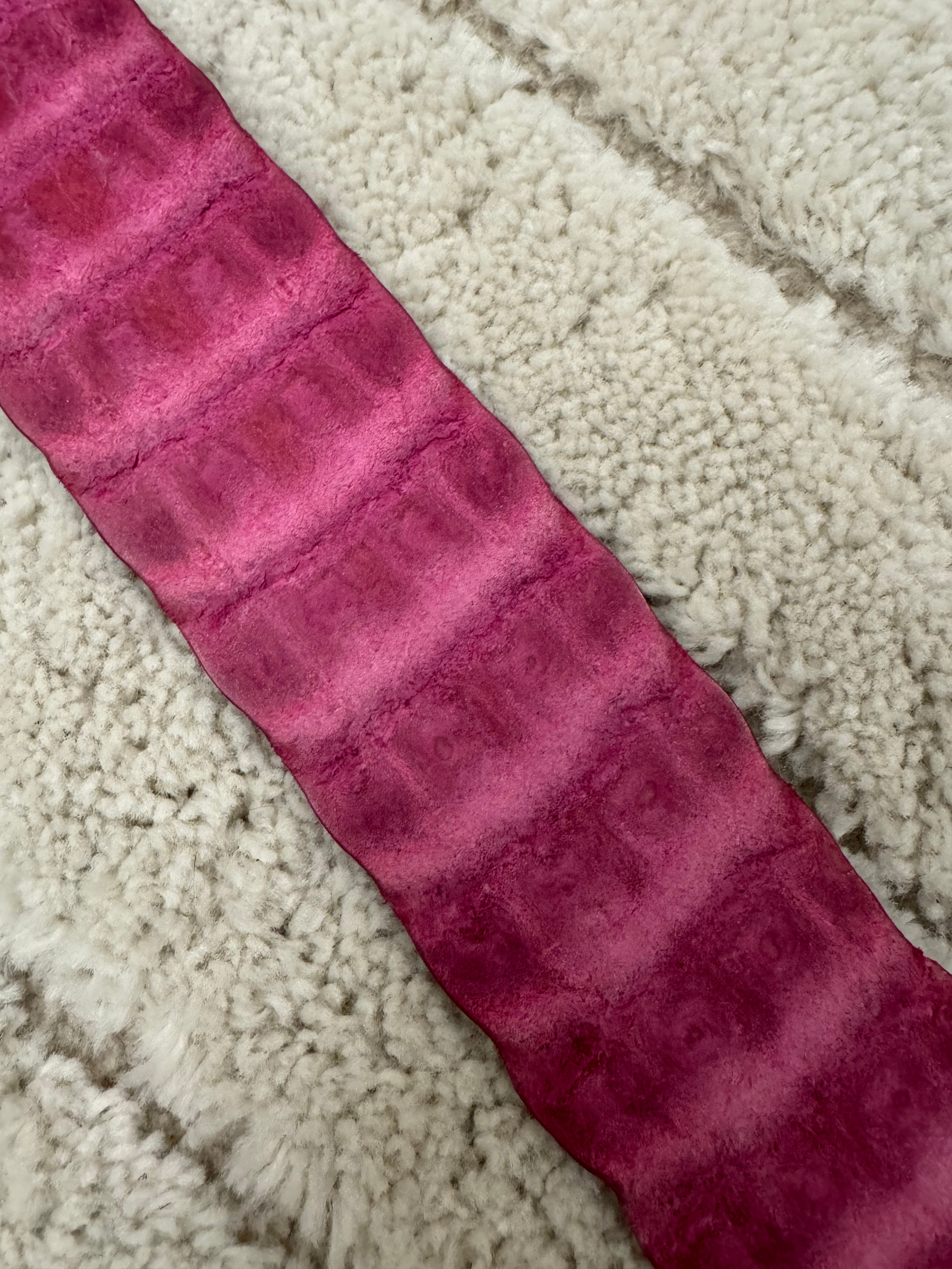 SS2005 Roberto Cavalli 亮粉色鳄鱼皮腰带