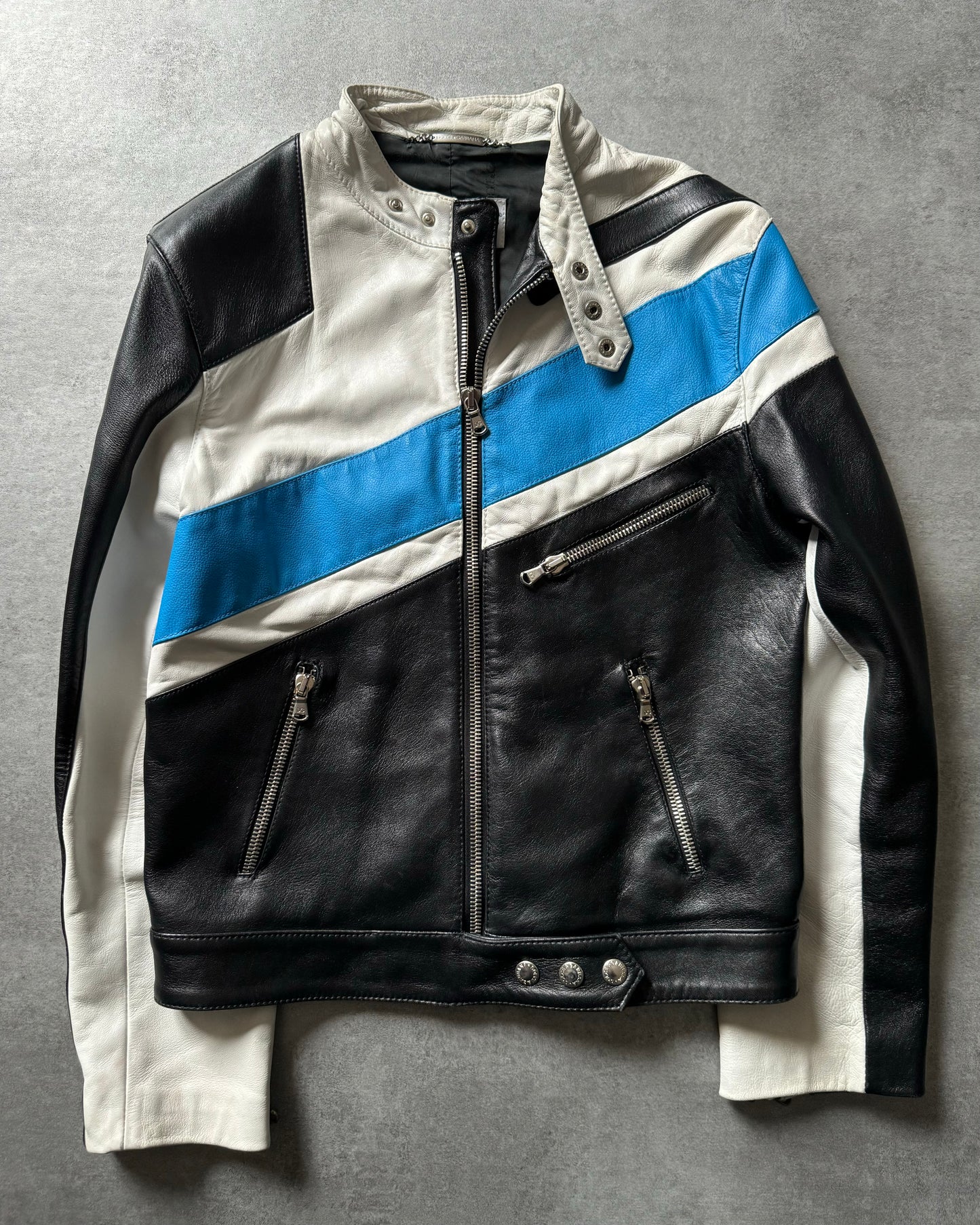 SS2001 Dolce & Gabbana Mythic Runway Biker Leather Jacket (M) - 13