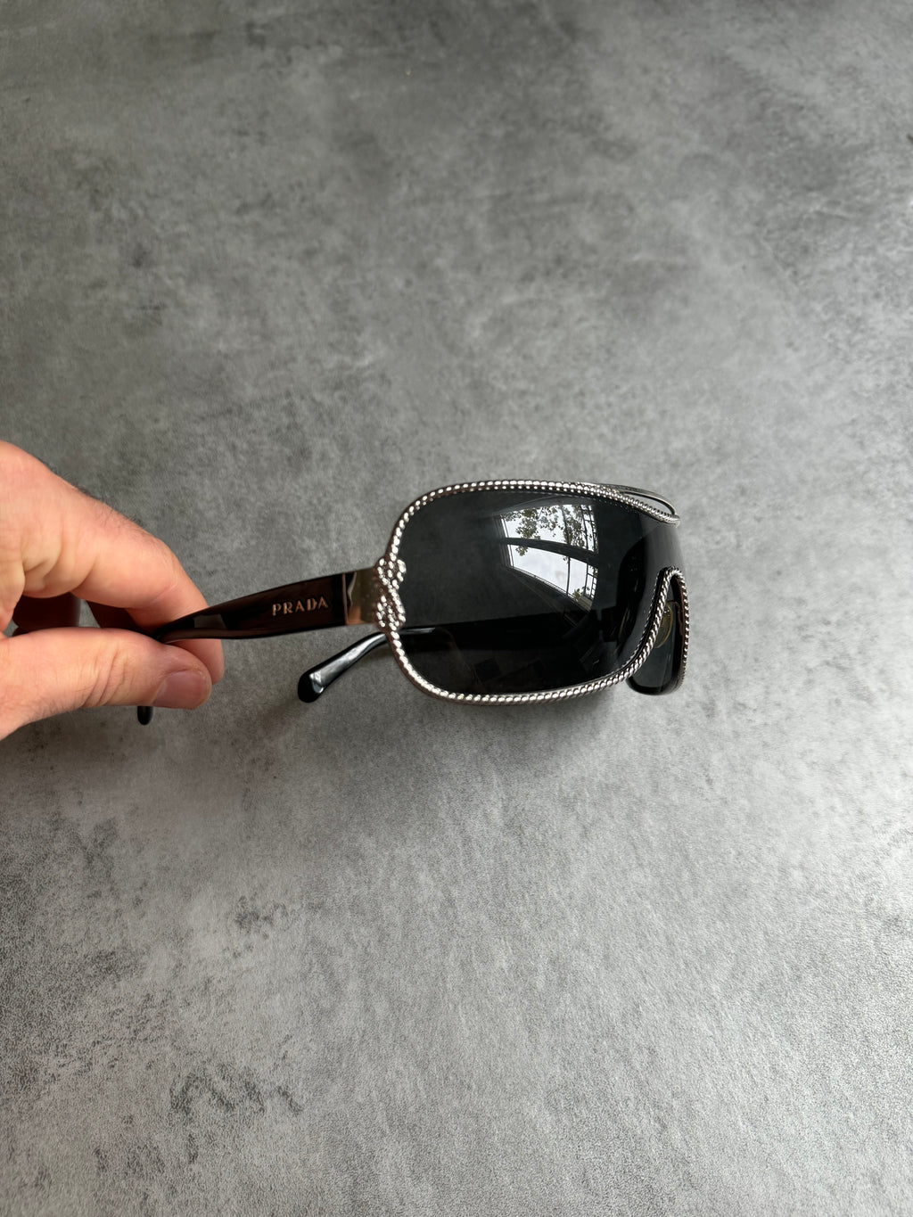 2000s Prada Archive Italian Metallic Sunglasses (OS) – Dolce 2000s Prada Archive Italian Metallic Sunglasses (OS) – Dolce