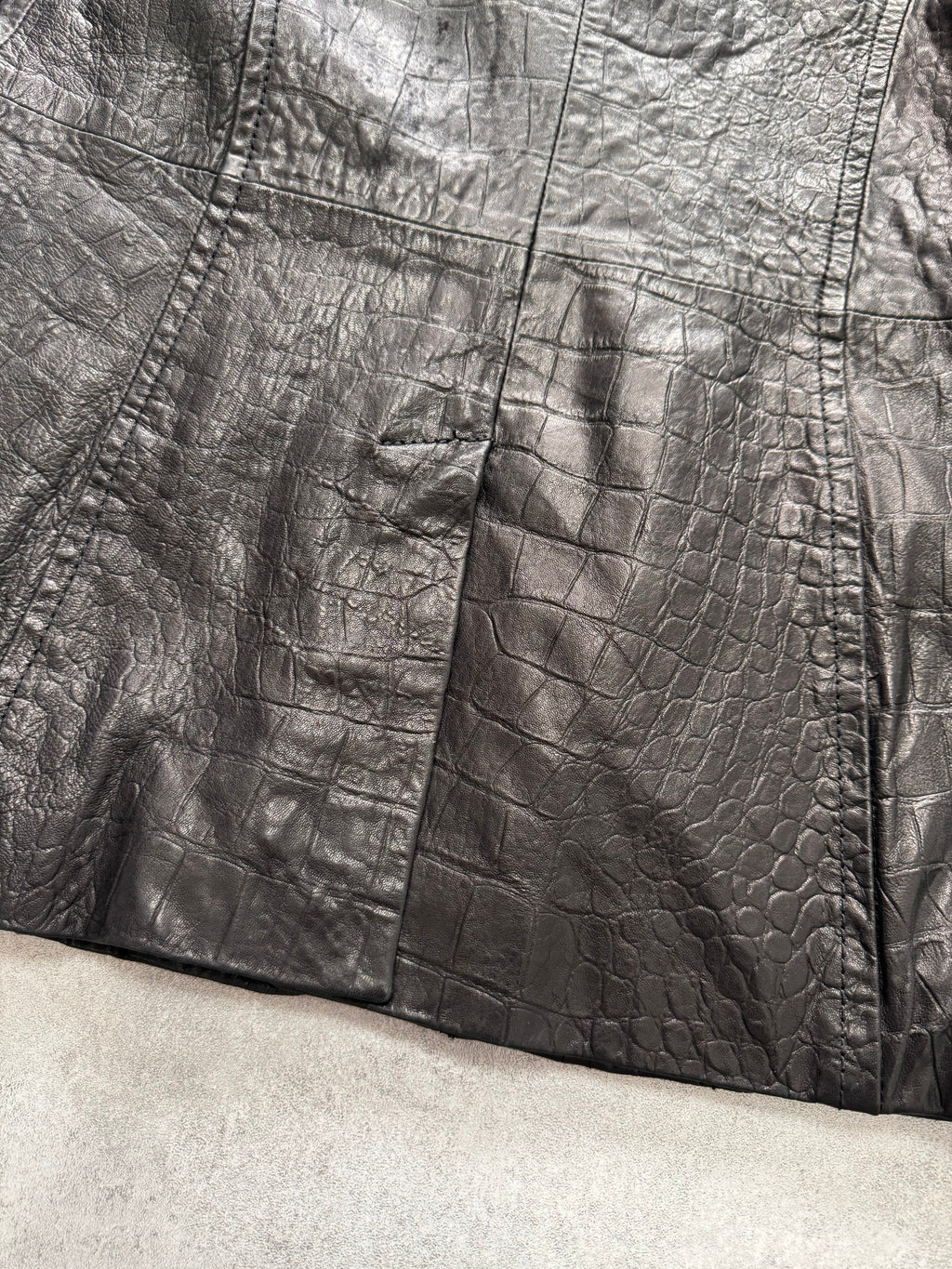 SS2009 Cavalli Crocodile Effect Leather Jacket