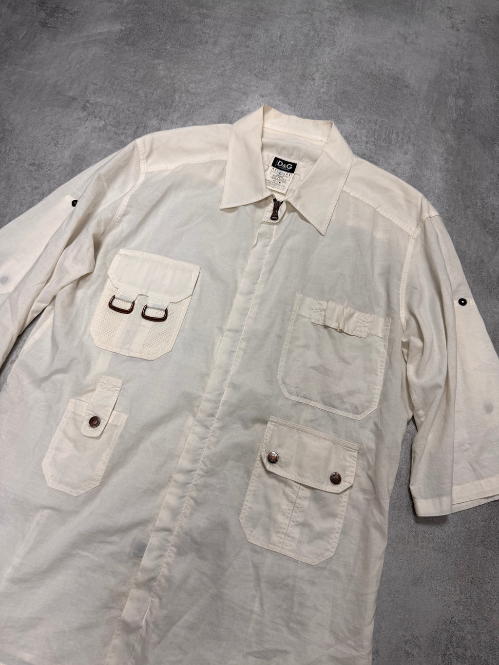 2000s Dolce & Gabbana Cargo Army White Shirt