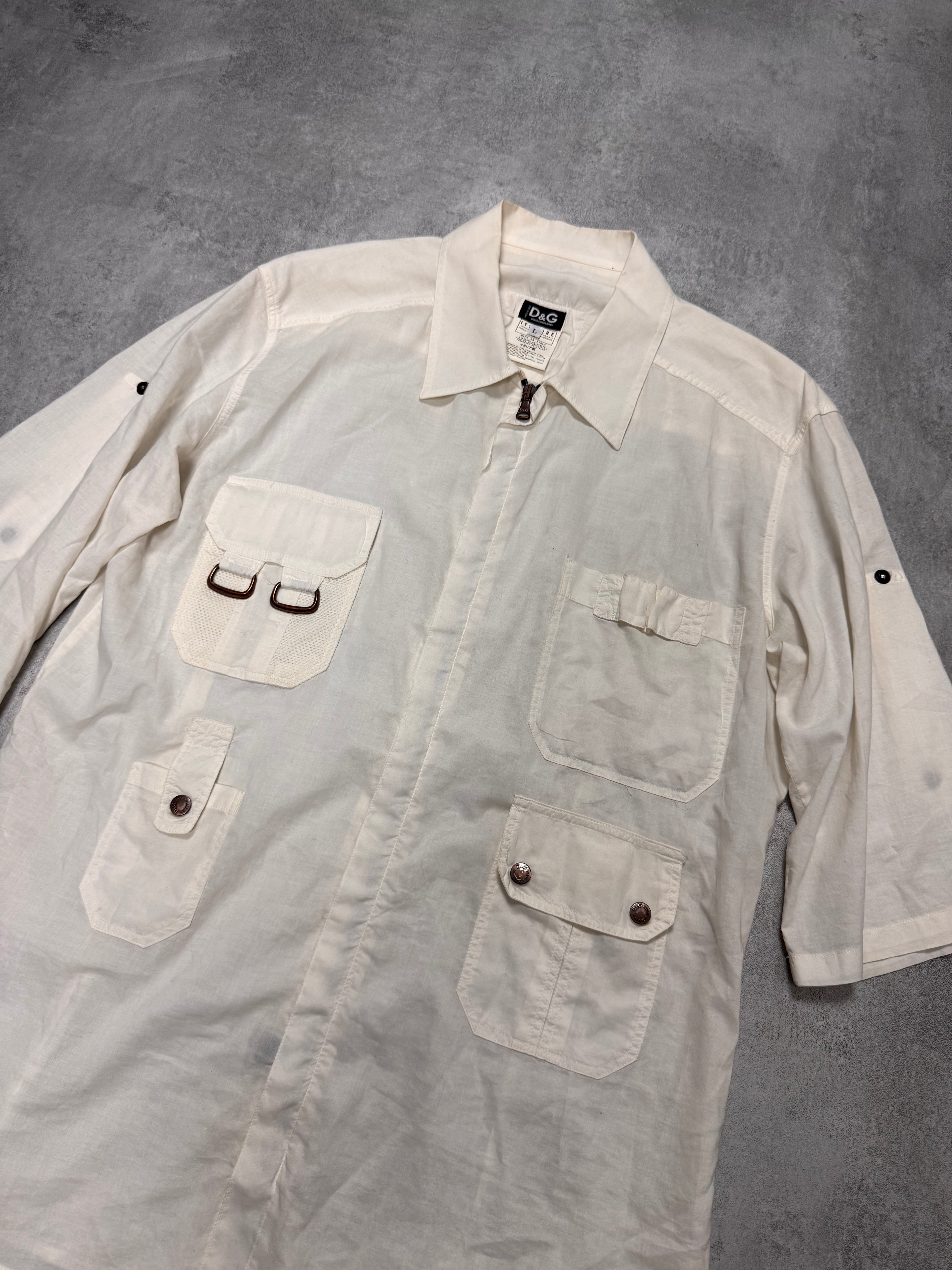 2000s Dolce & Gabbana Cargo Army White Shirt