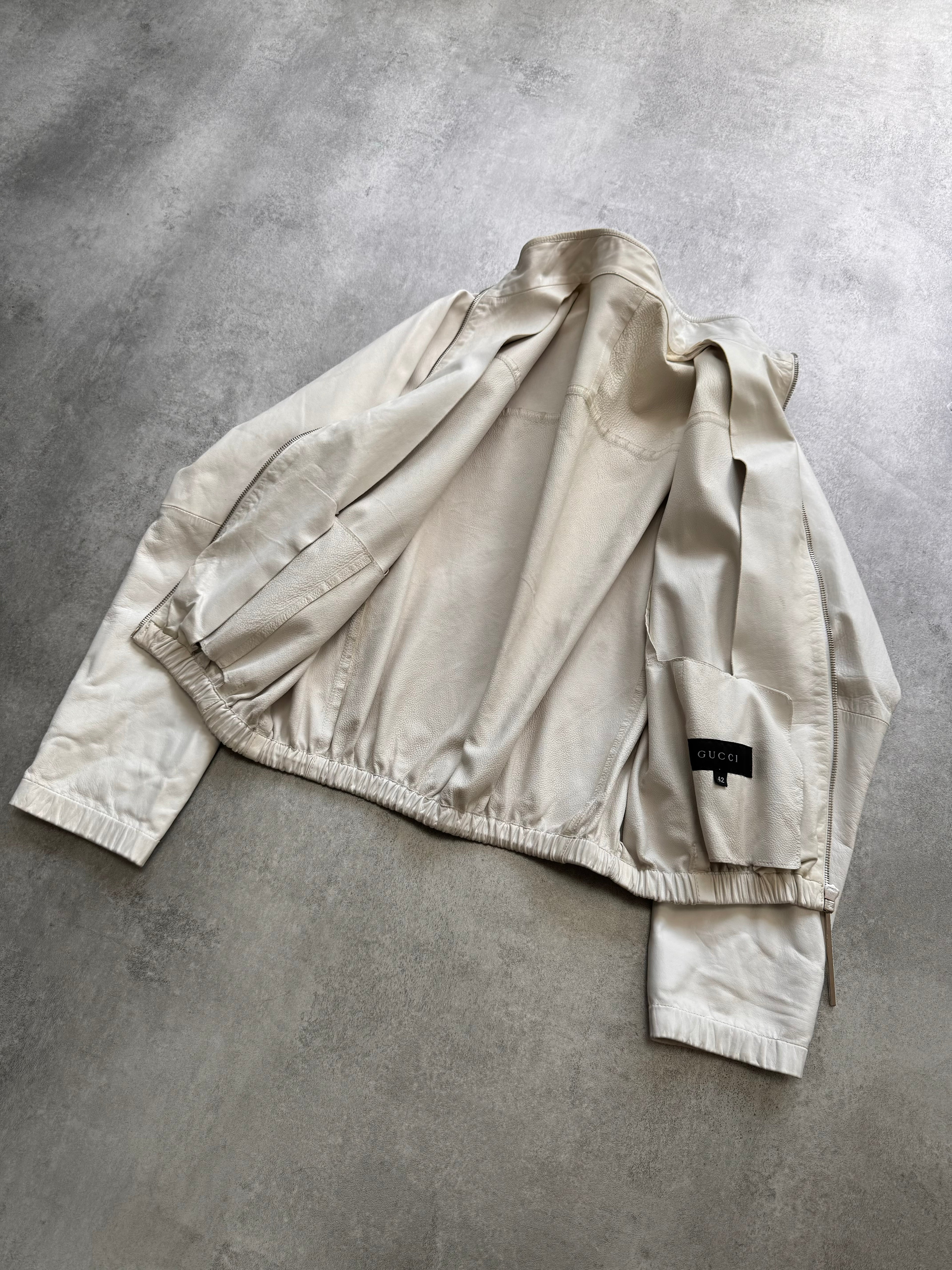 SS2000 Gucci Lambskin Leather Track Jacket