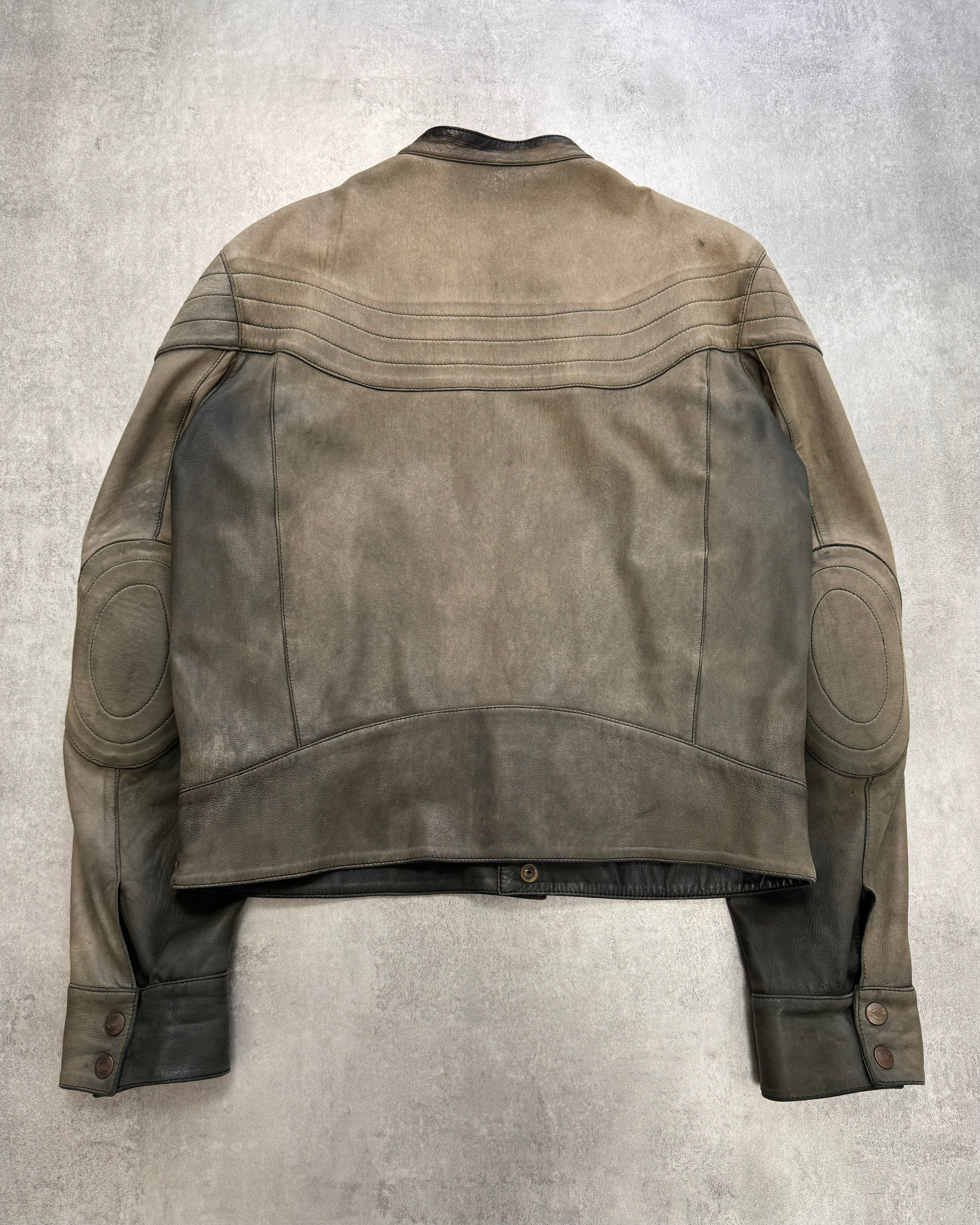 2000s Just Cavalli Biker Faded Leather Jacket (L)