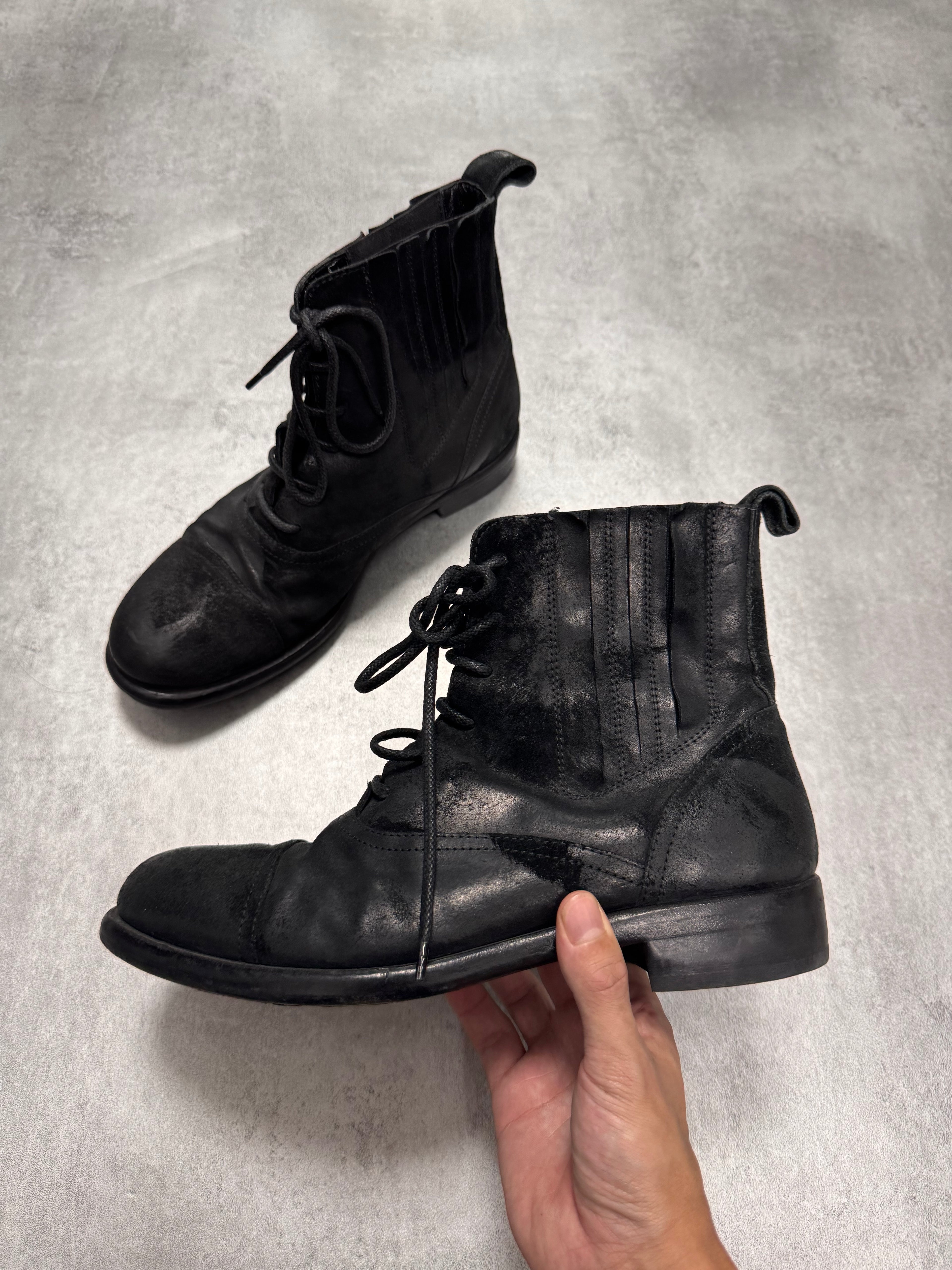 Dolce & Gabbana Brut Textures Leather Boots