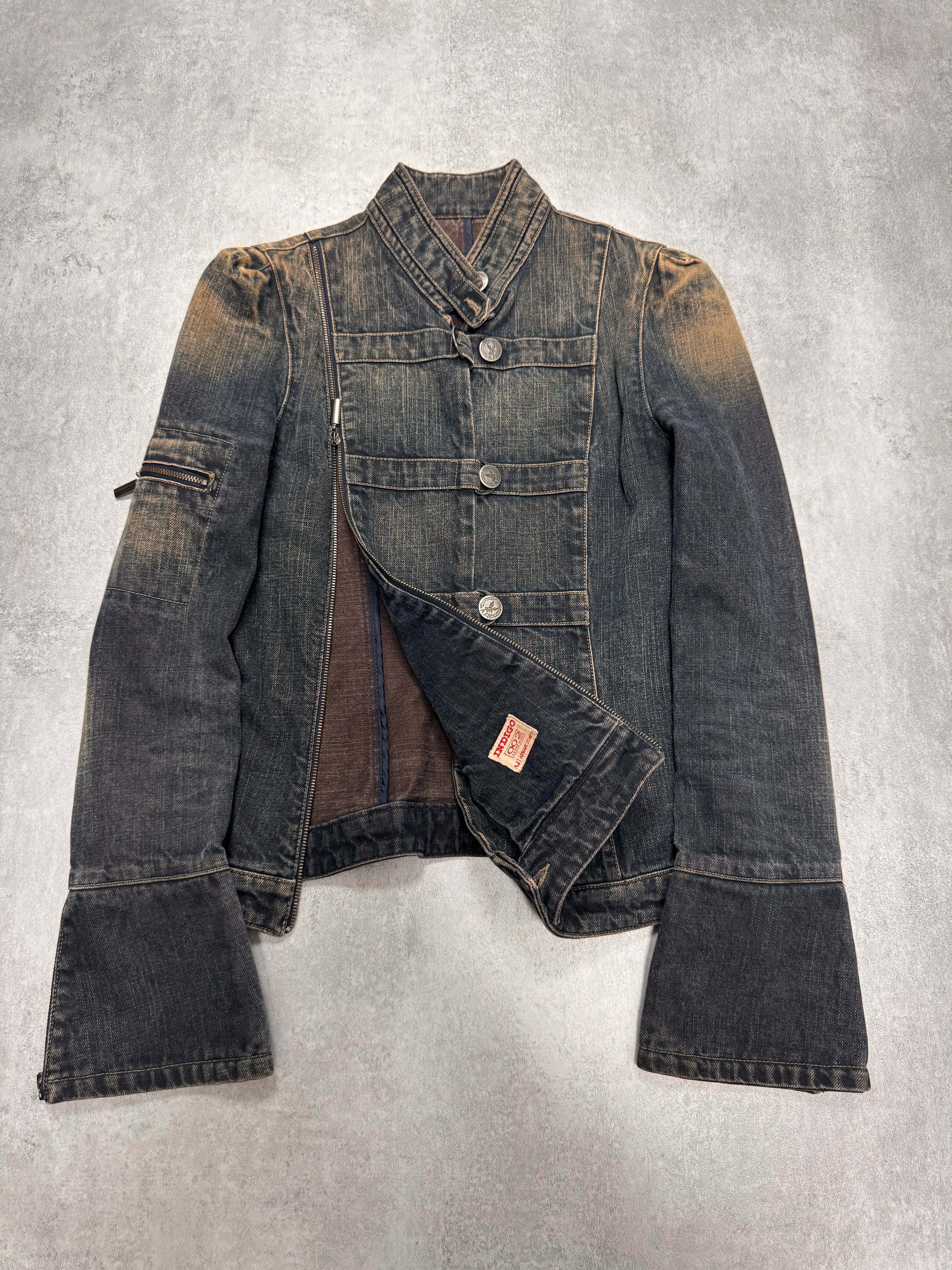 2000s Armani Samurai Faded Denim Jacket