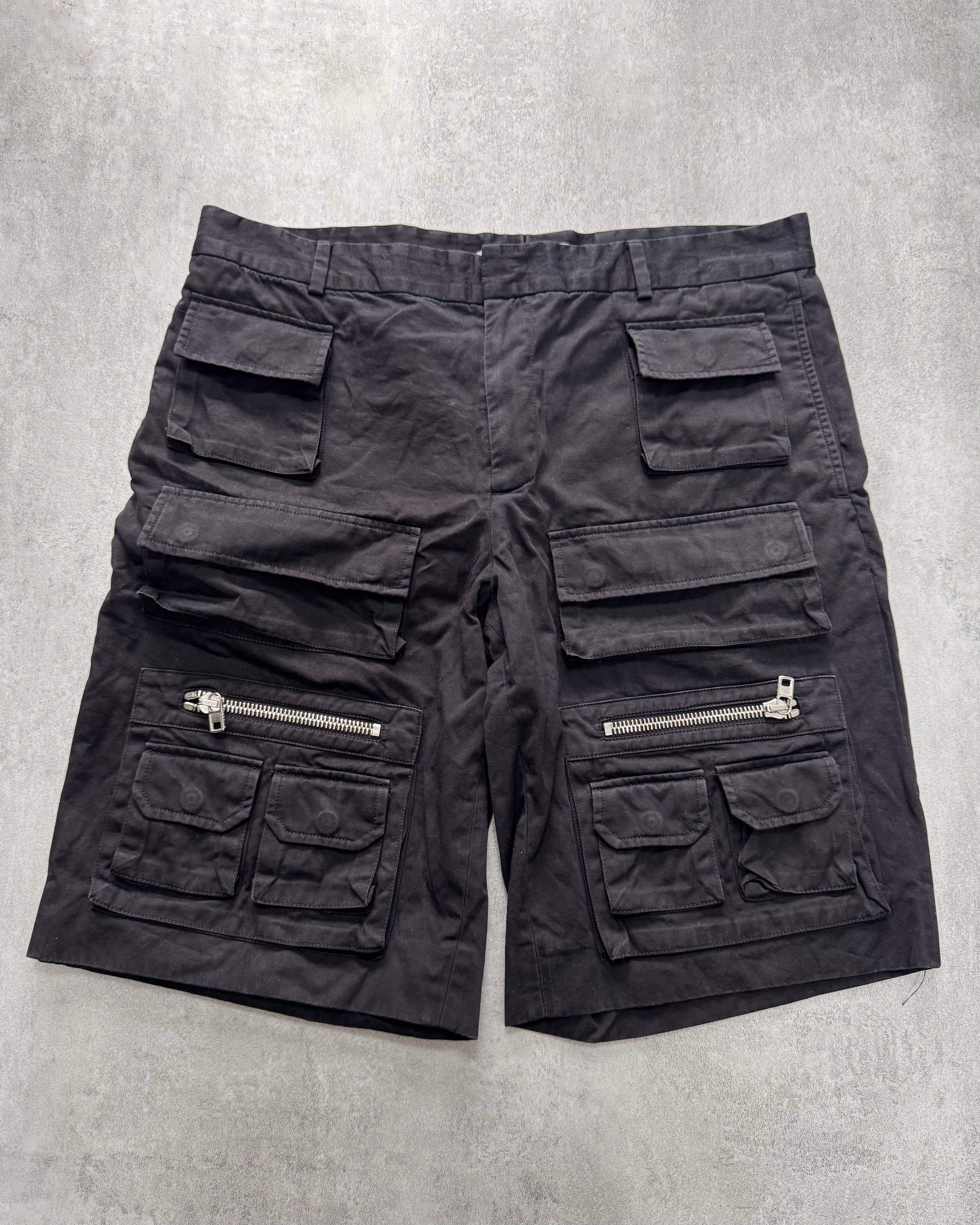 SS2015 Givenchy Utility Cargo Black Short
