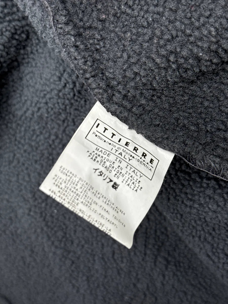 AW2003 Dolce & Gabbana Dark Grey Shearling Hooded Suede Leather Jacket CHqJQRXu 13