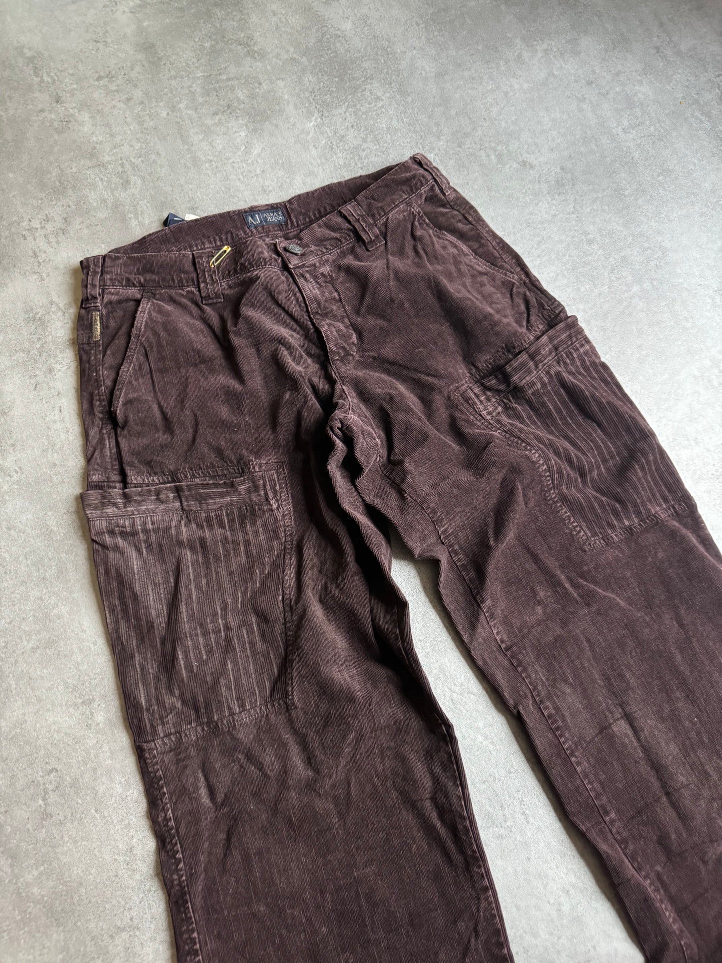 AW2018 Armani Brown Cargo Elevation Cozy Relaxed Pants  (M/L) - 7