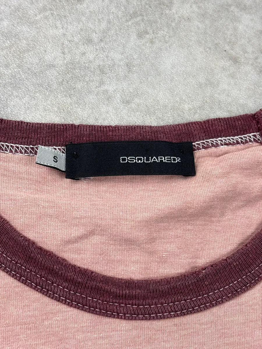 FW2006 Dsquared2 Pink Moose Crest Ringer T-Shirt CIBWrrSf 7