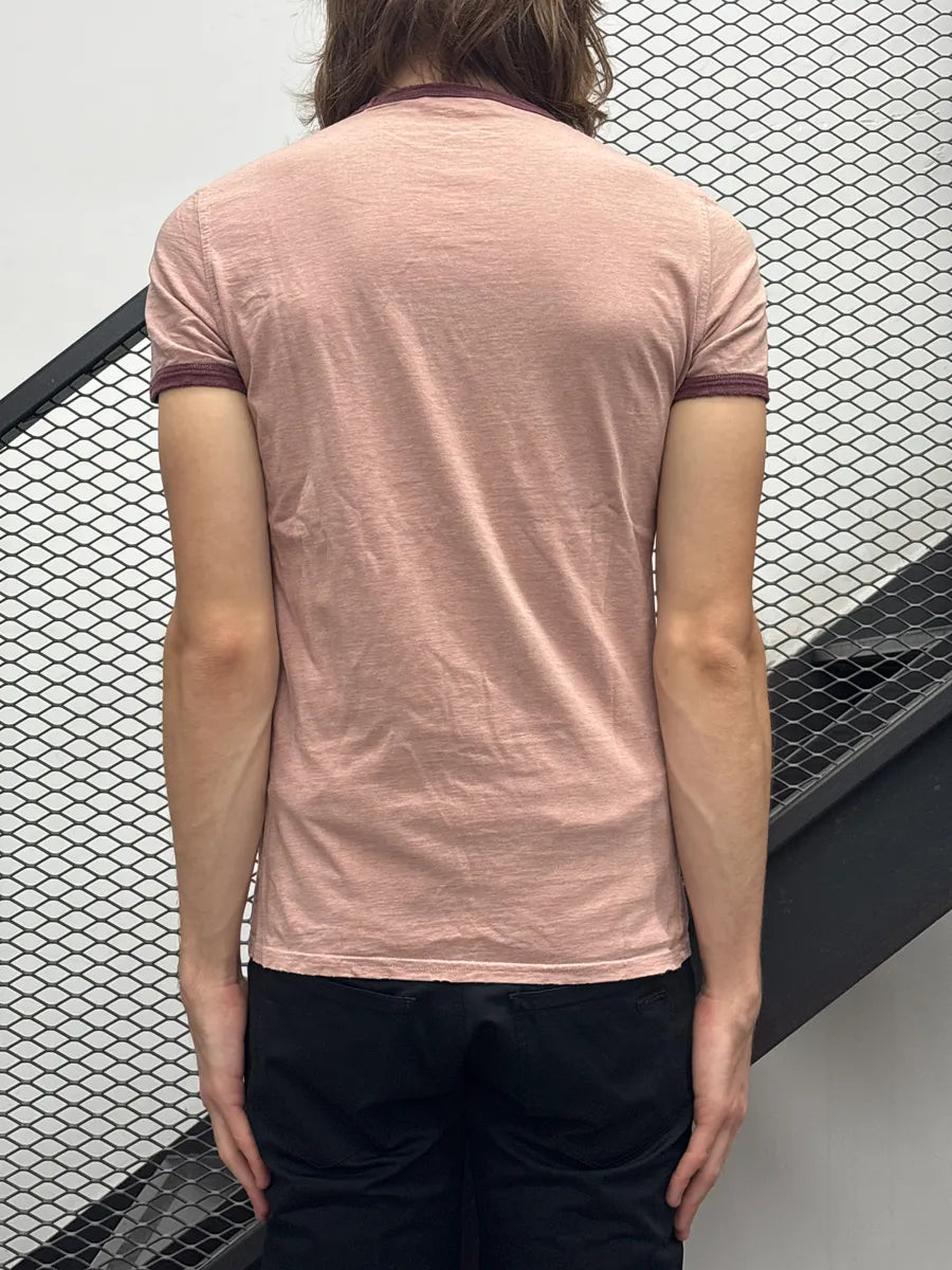 FW2006 Dsquared2 Pink Moose Crest Ringer T-Shirt CIBWrrSf 2