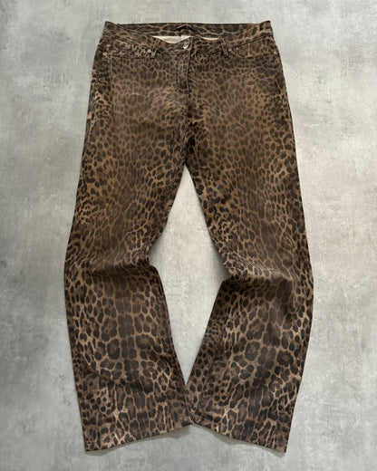 SS2010 Roberto Cavalli 40th Anniversary Leopard Royal Pants (S/M) - 3